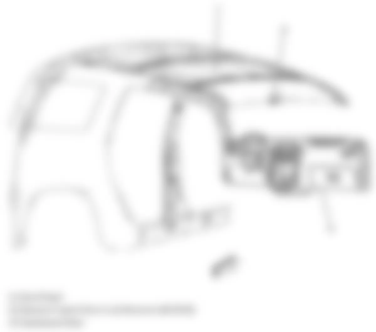 Chevrolet HHR LS 2009 - Component Locations -  Front Of Headliner