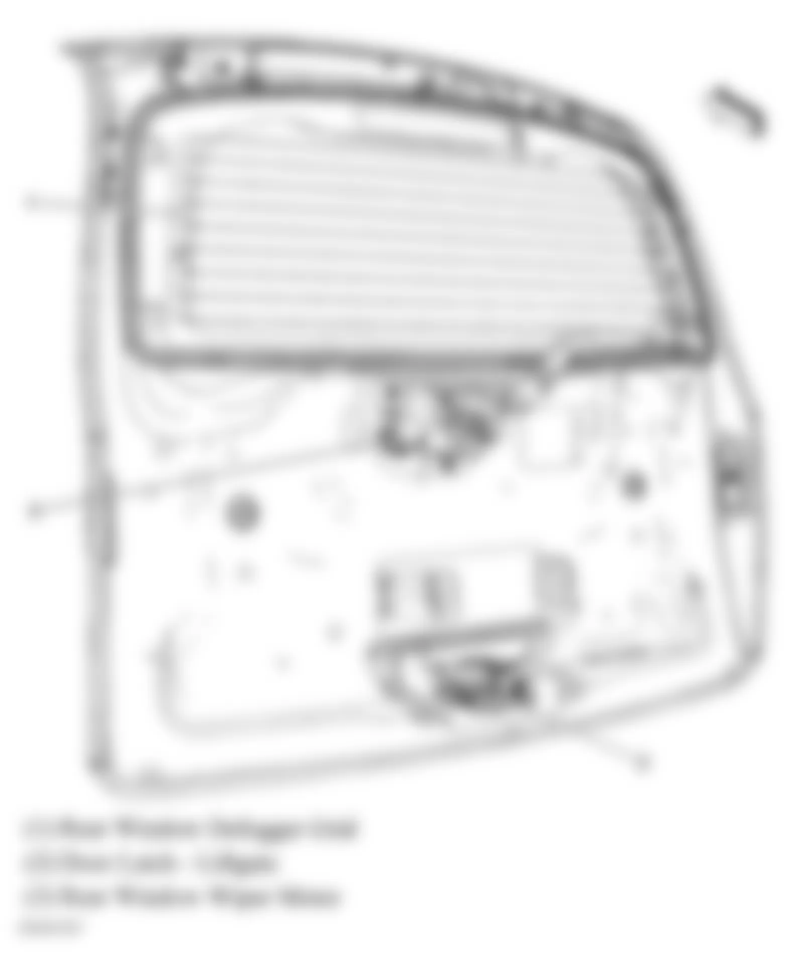Chevrolet HHR LT 2009 - Component Locations -  Liftgate