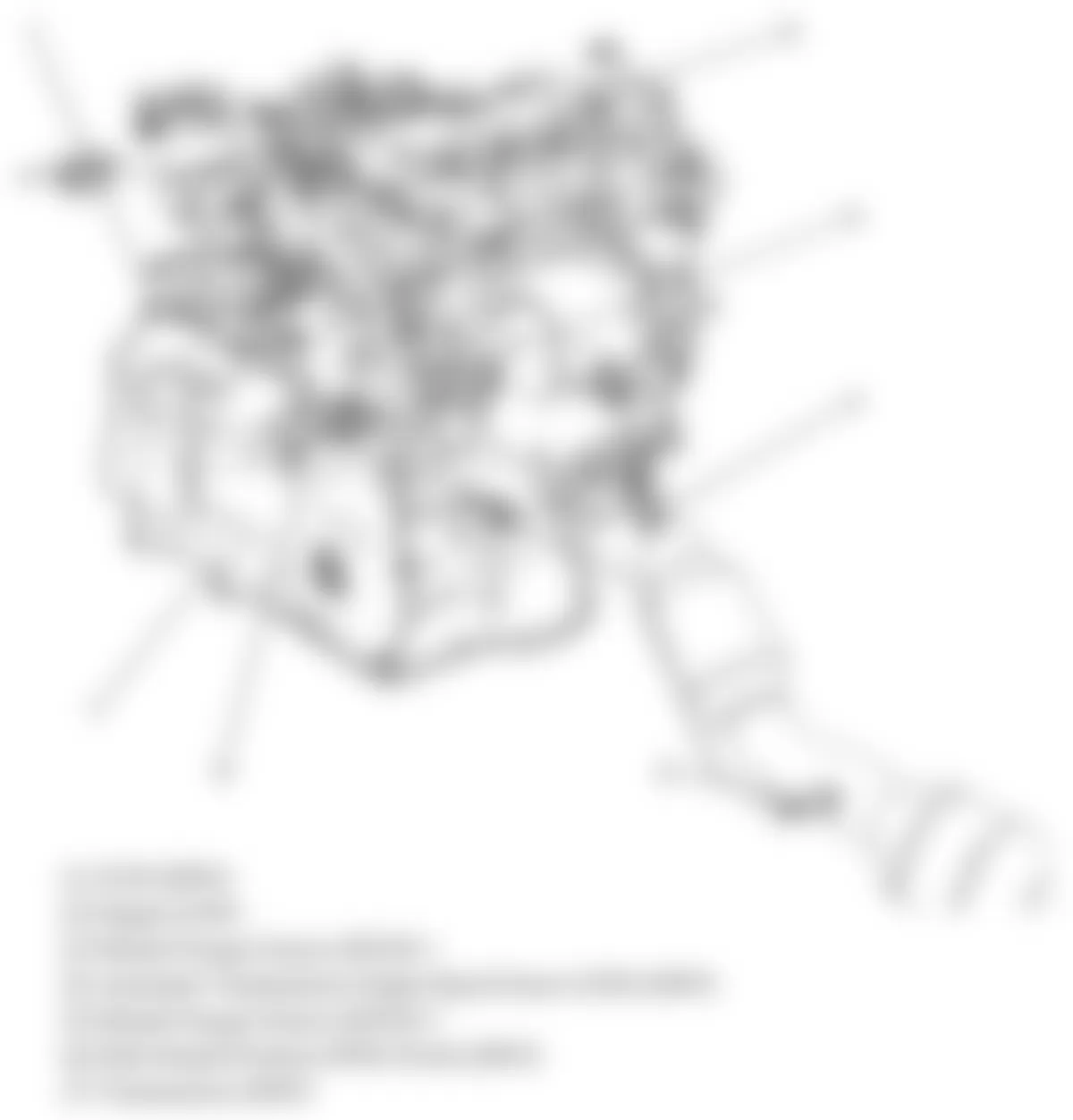 Chevrolet HHR LT 2009 - Component Locations -  Right Side Of Engine (2.2L & 2.4L)