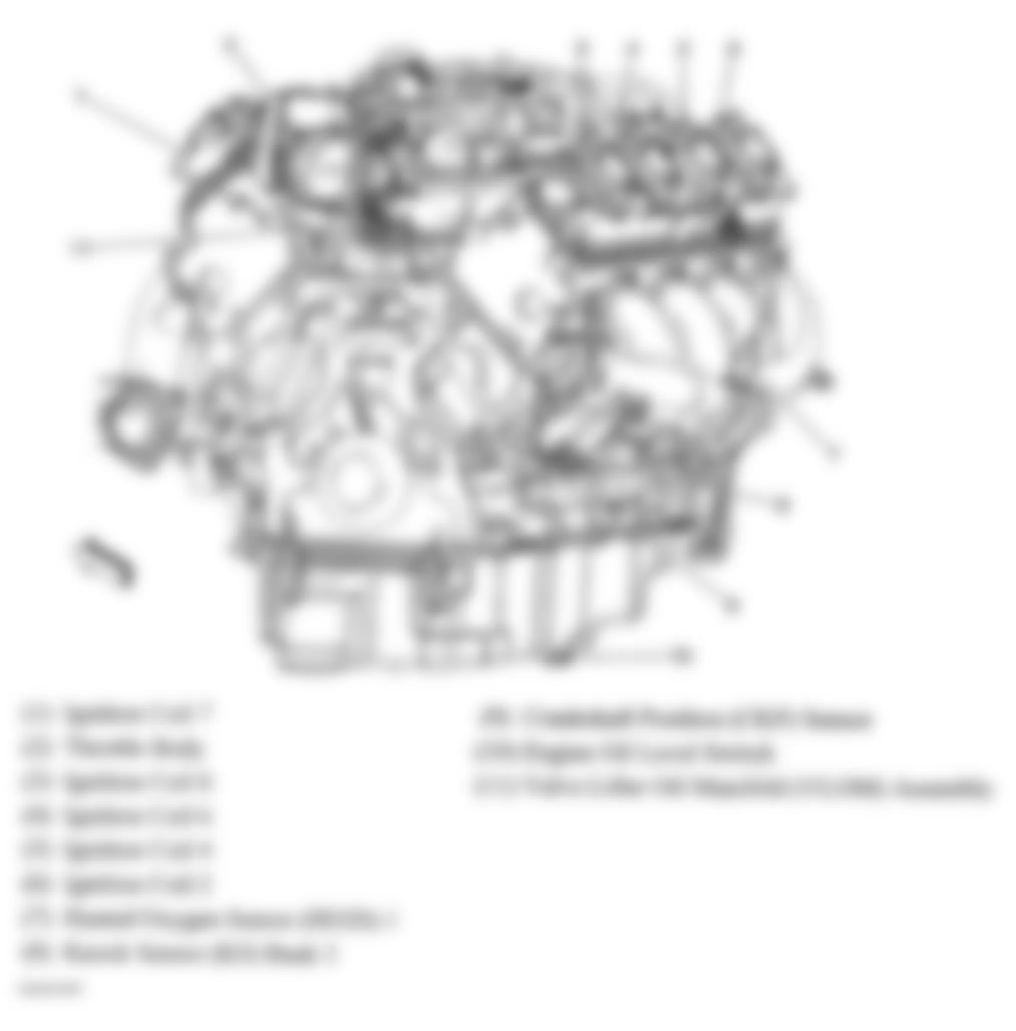 Chevrolet Impala LT 2009 - Component Locations -  Rear Of Engine (5.3L)
