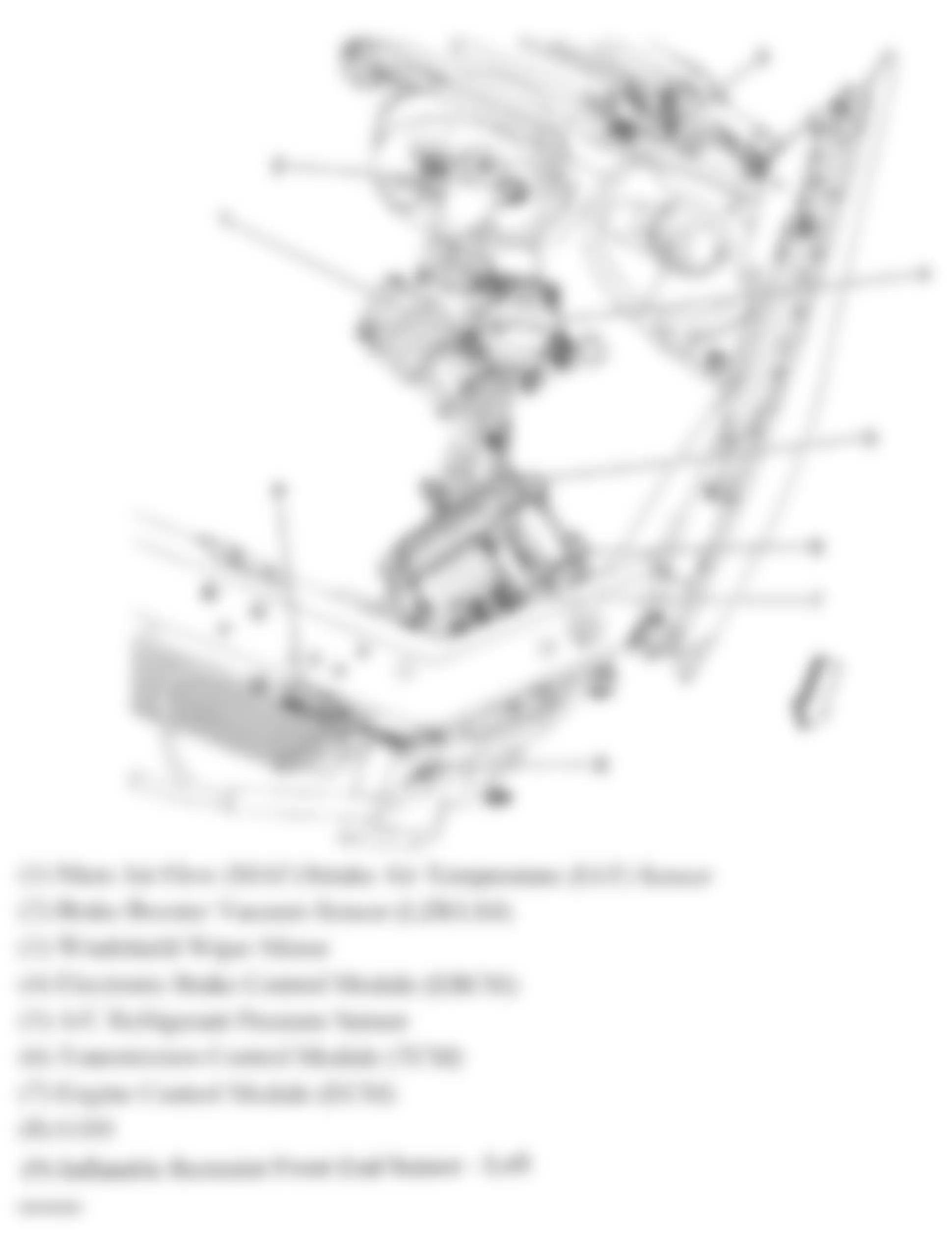 Chevrolet Impala LT 2009 - Component Locations -  Left Front Of Engine Compartment