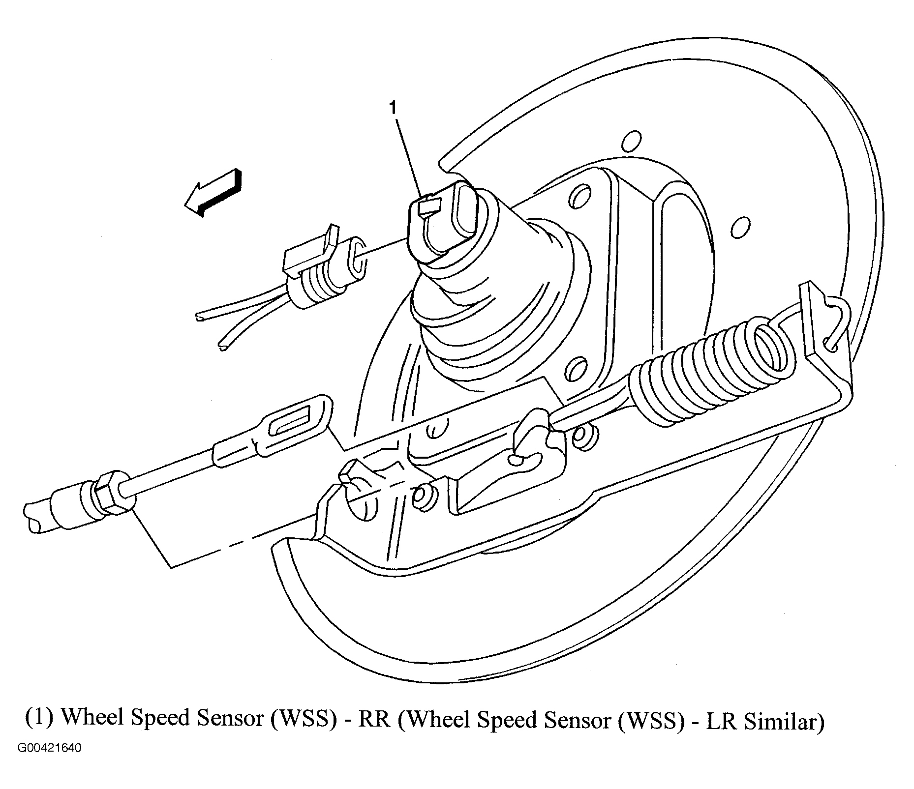 Chevrolet Impala LTZ 2009 - Component Locations -  Right Rear Wheel Hub Assembly