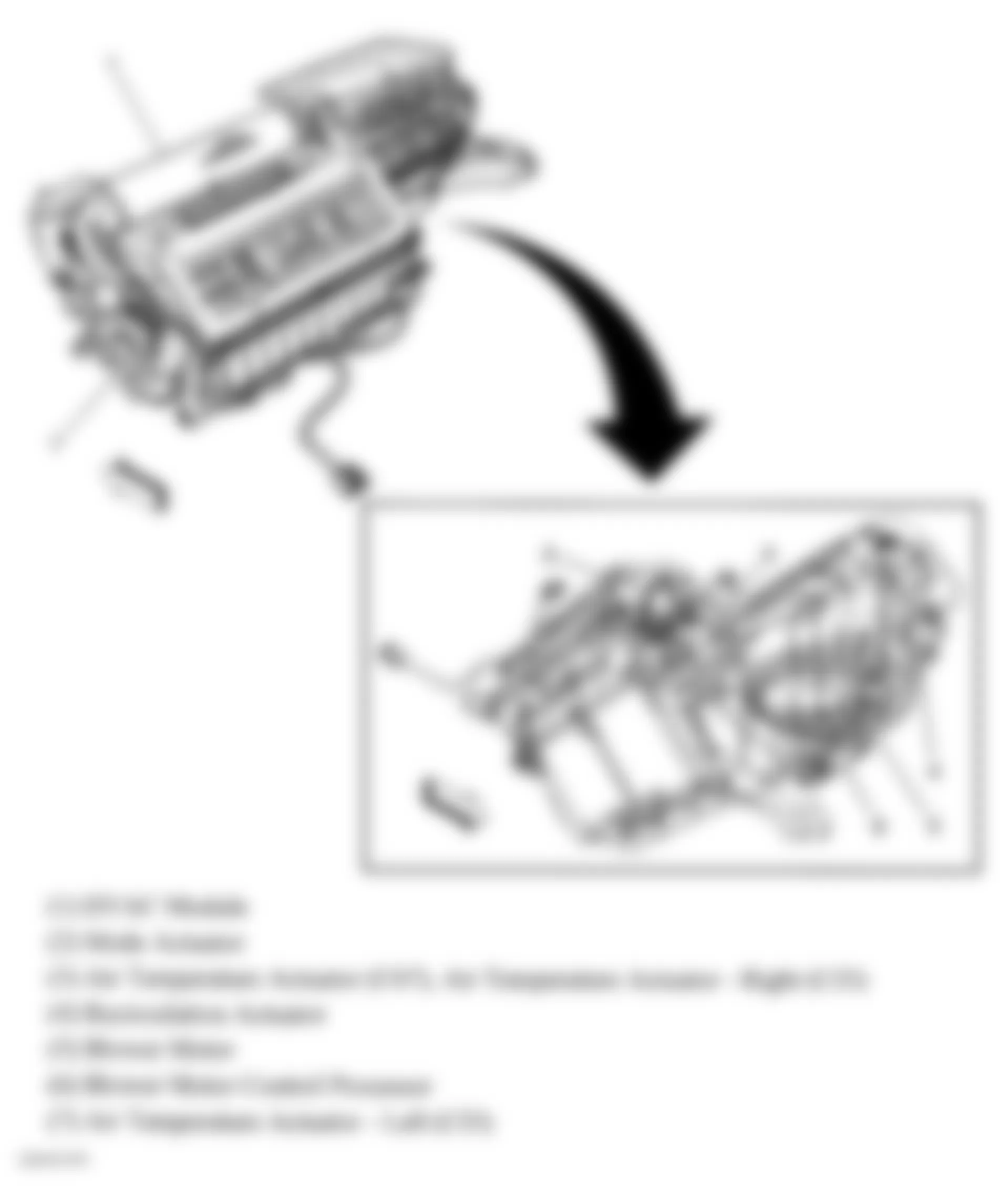 Chevrolet Impala LTZ 2009 - Component Locations -  HVAC Components