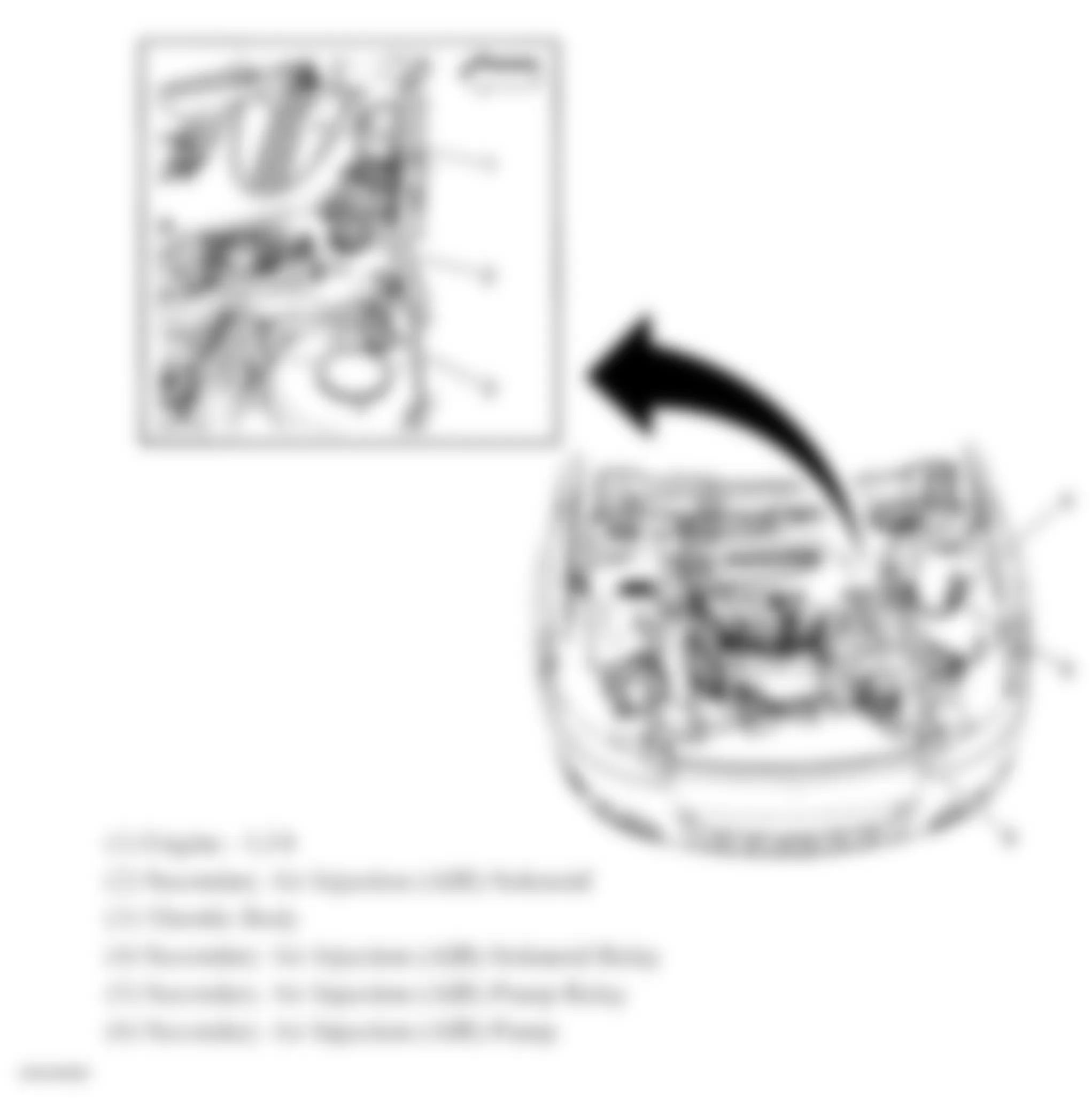 Chevrolet Impala SS 2009 - Component Locations -  Secondary Air Injection (AIR) Components