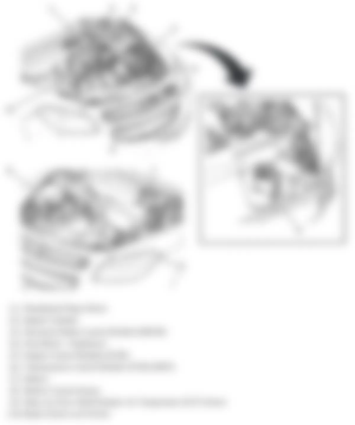 Chevrolet Malibu LS 2009 - Component Locations -  Engine Compartment (2.4L HO, 3.5L, 3.6L)
