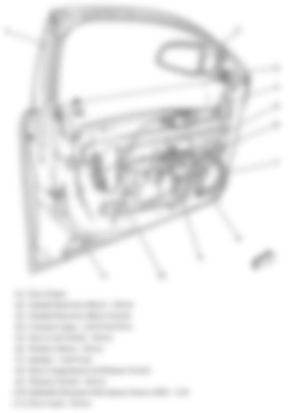 Chevrolet Malibu LS 2009 - Component Locations -  Drivers Door