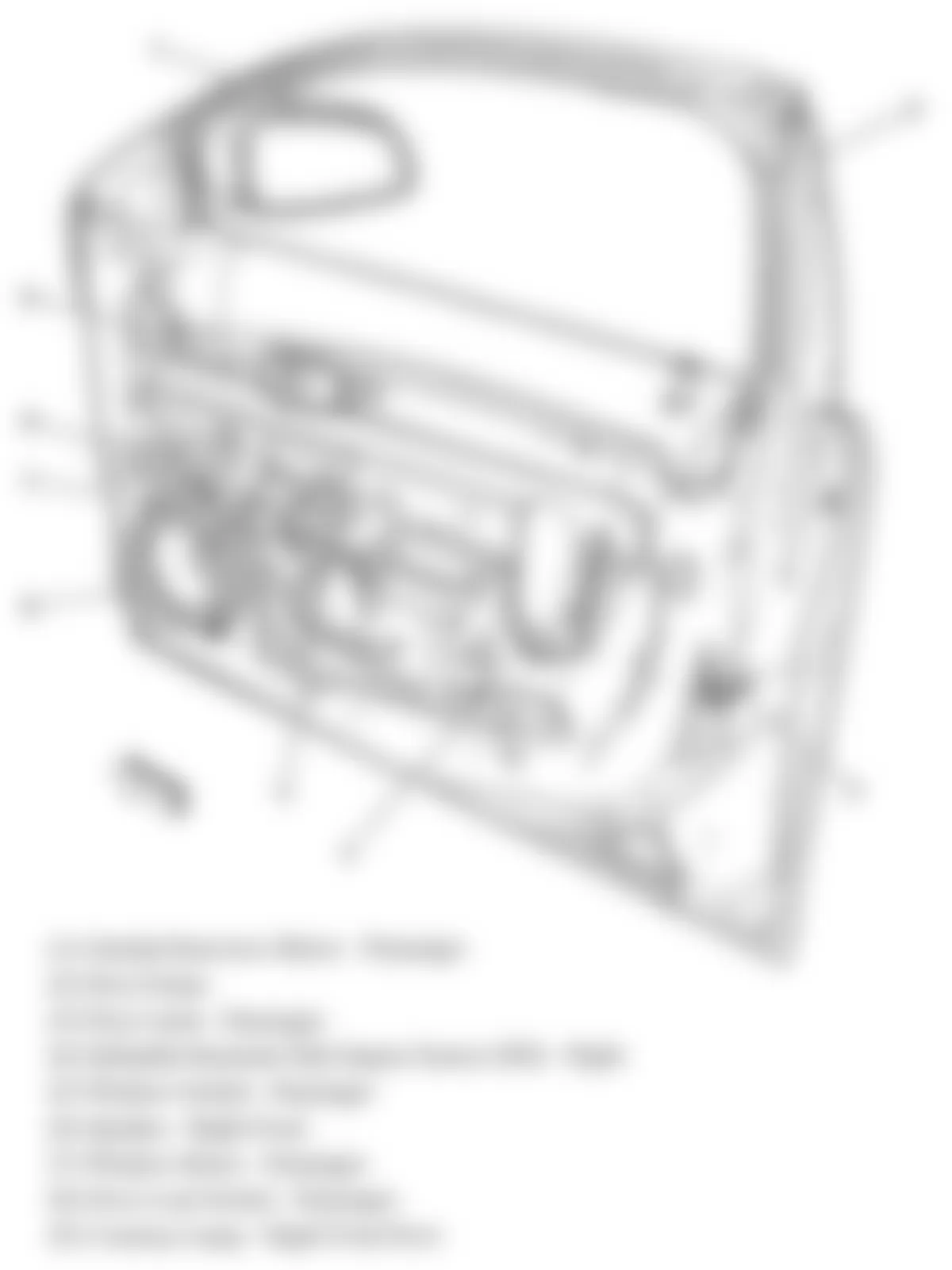 Chevrolet Malibu LS 2009 - Component Locations -  Front Passengers Door