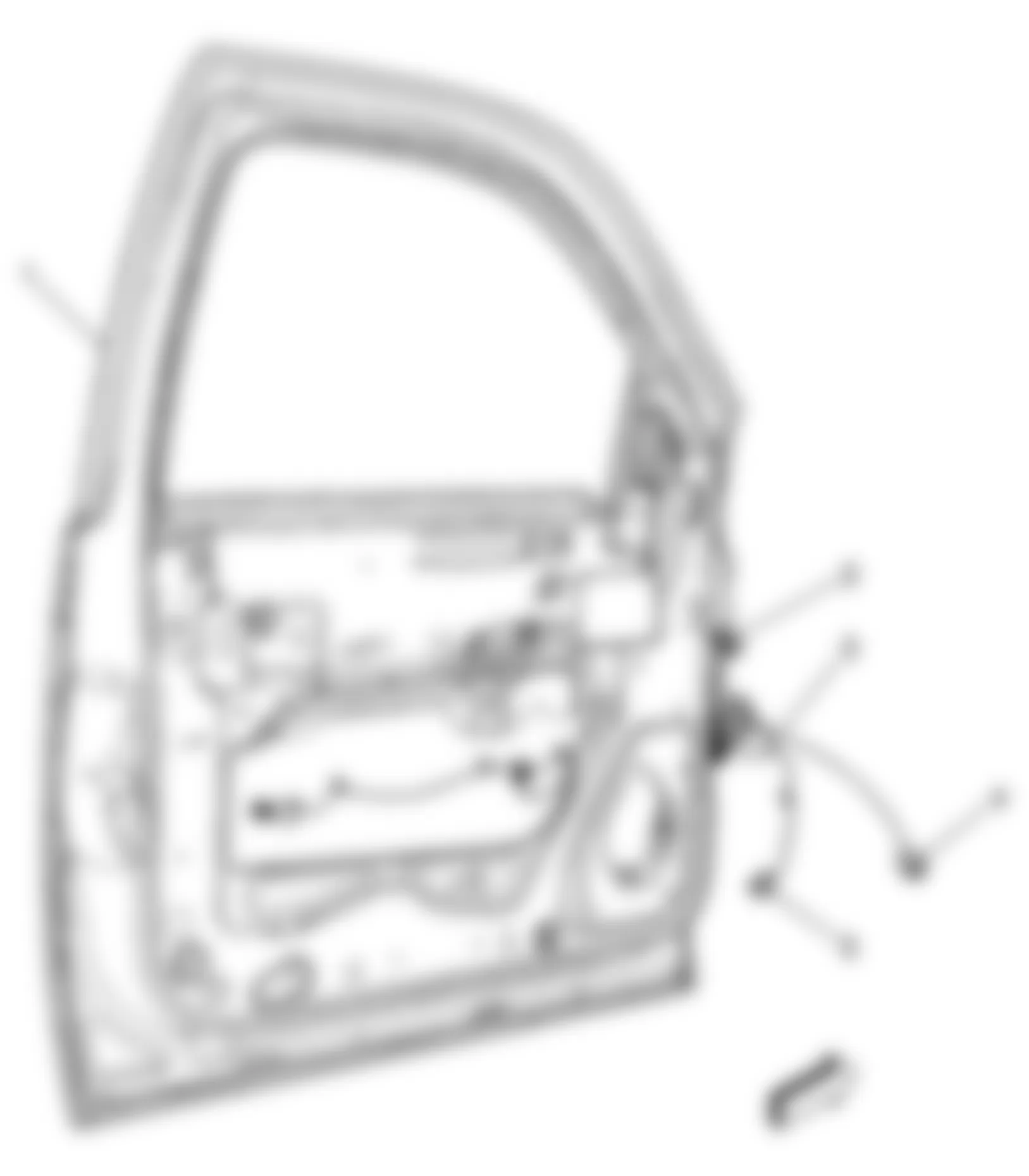 Chevrolet Silverado 2500 HD 2009 - Component Locations -  Drivers Door