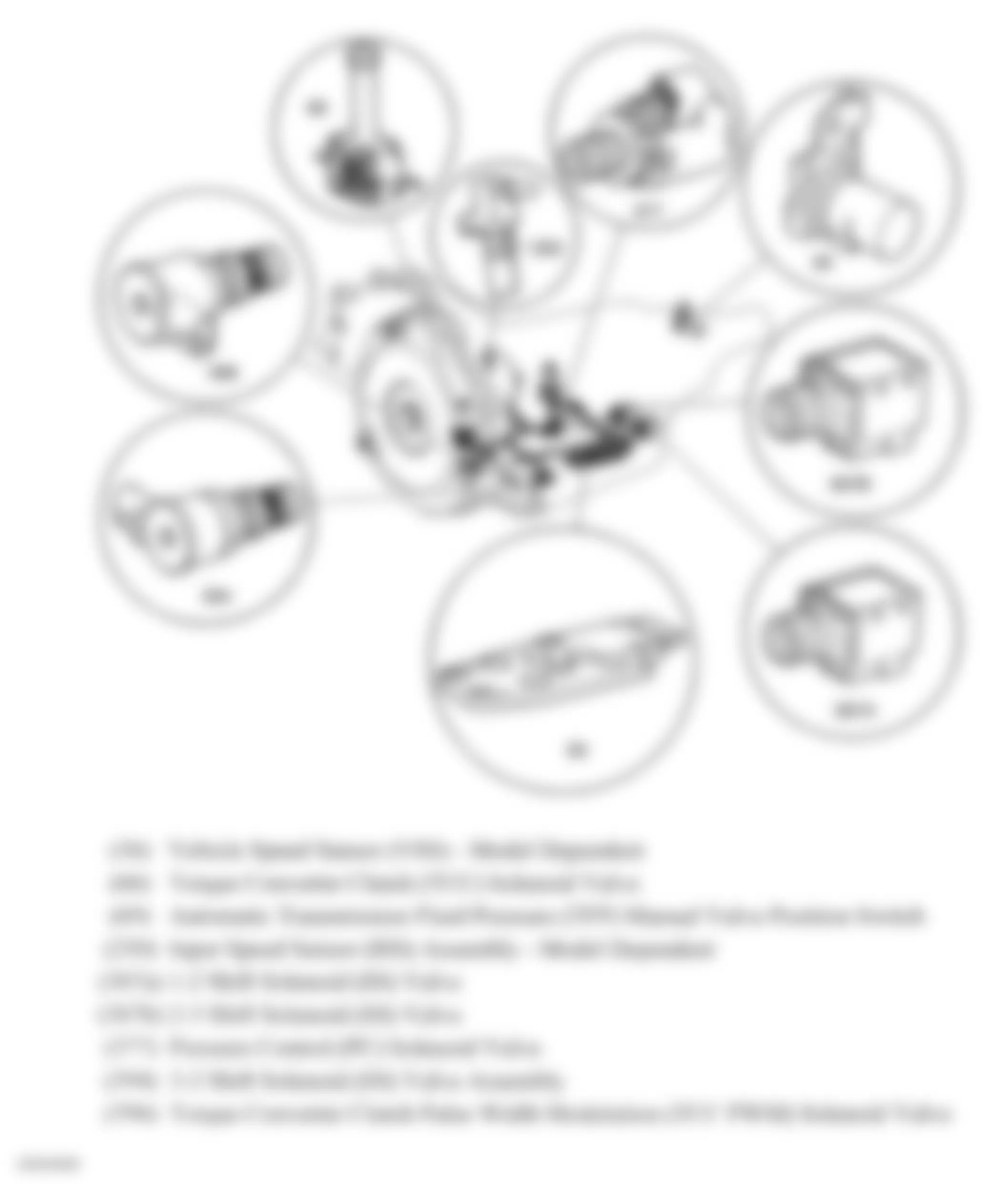 Chevrolet Suburban K1500 2009 - Component Locations -  Automatic Transmission (4L60-E, 4L65-E & 4L70-E)