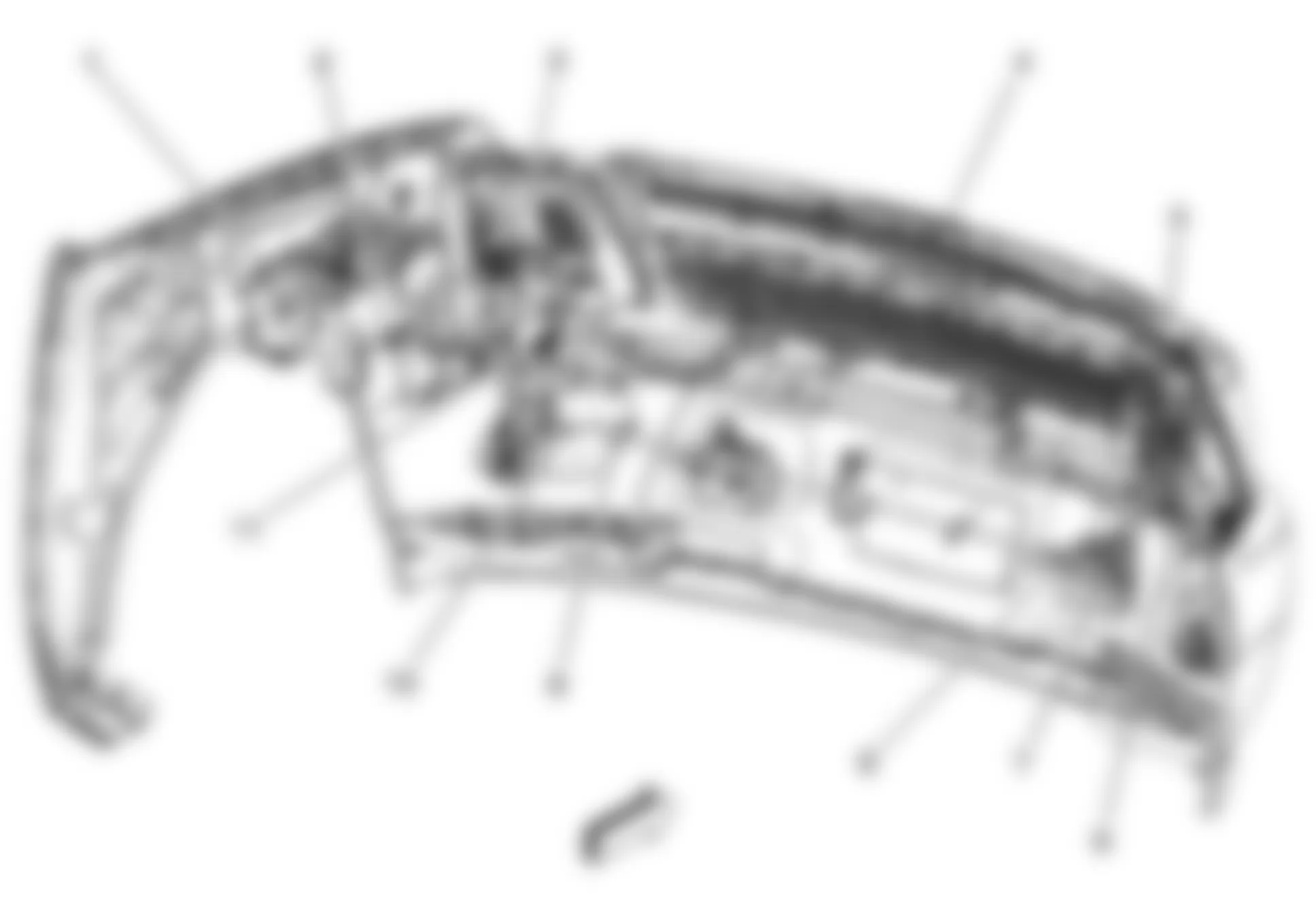 Chevrolet Suburban K1500 2009 - Component Locations -  Front Fascia (Avalanche, Suburban & Tahoe)