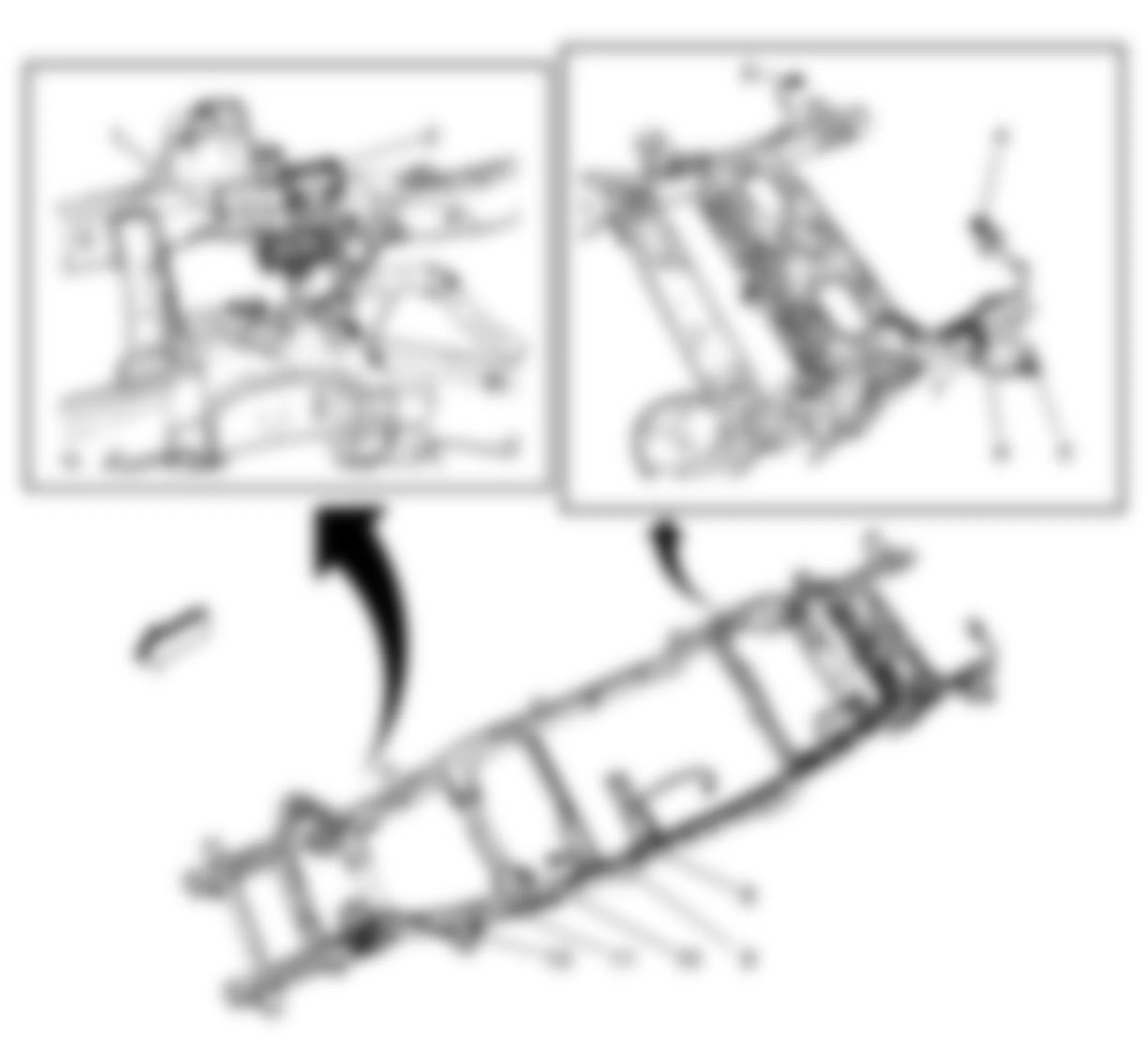 Chevrolet Suburban K1500 2009 - Component Locations -  Chassis (Long Wheel Base)