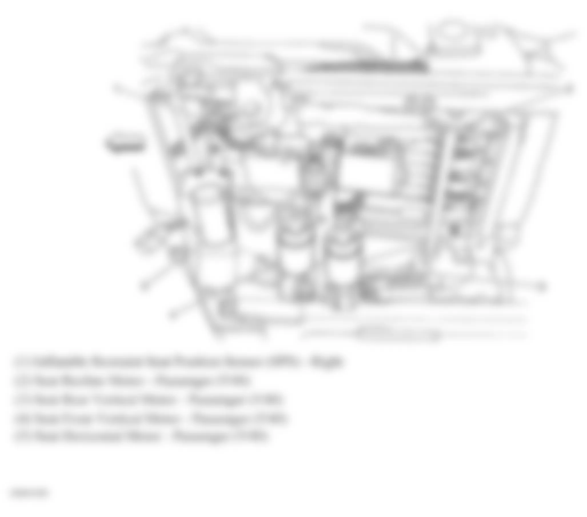 Chevrolet TrailBlazer 2009 - Component Locations -  Under Passenger Seat