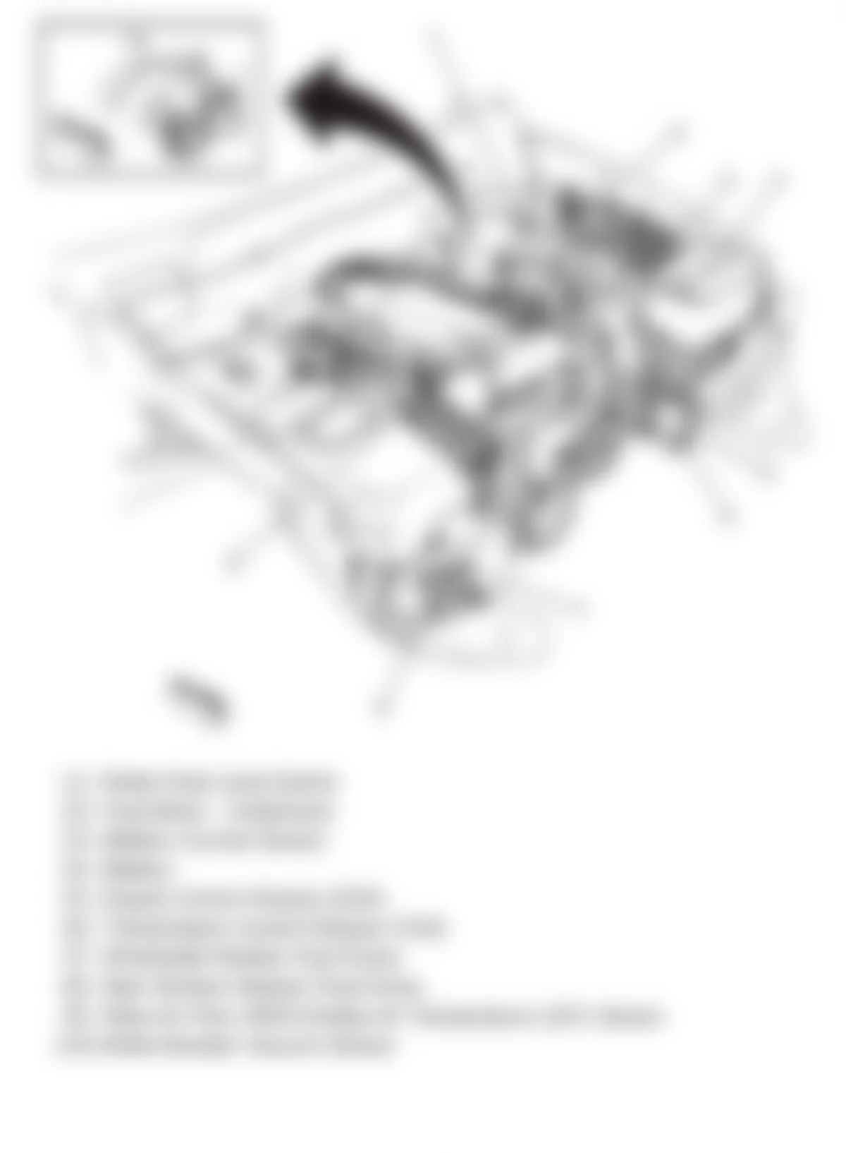 Chevrolet TrailBlazer 2009 - Component Locations -  Front Of Engine (5.3L/6.0L)