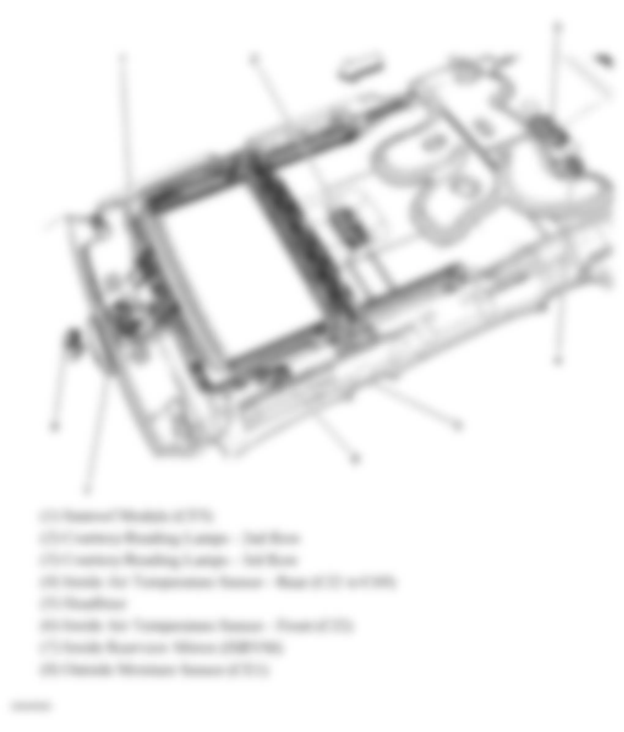 Chevrolet Avalanche 2010 - Component Locations -  Above Headliner