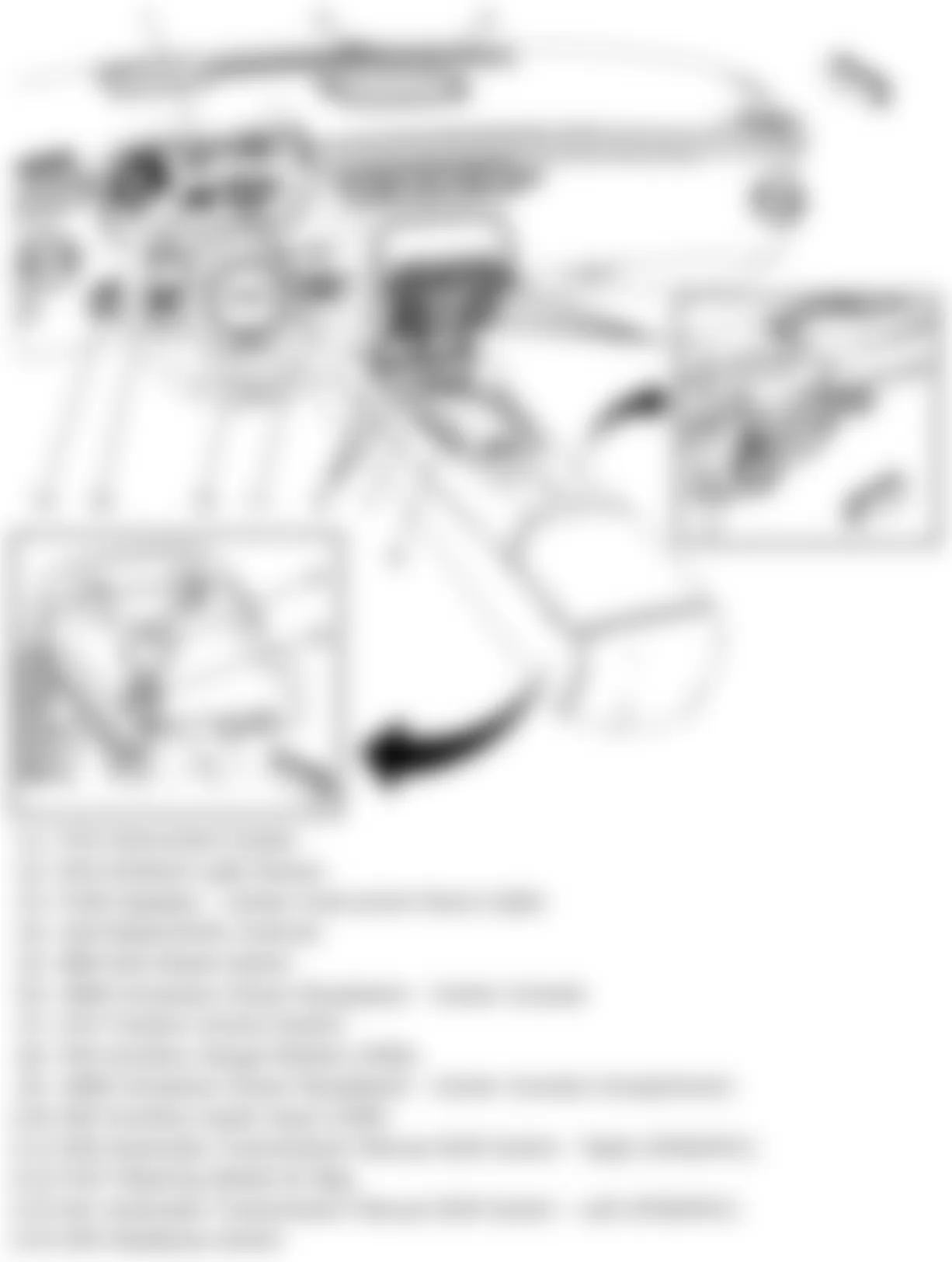 Chevrolet Camaro LS 2010 - Component Locations -  Dash & Center Console