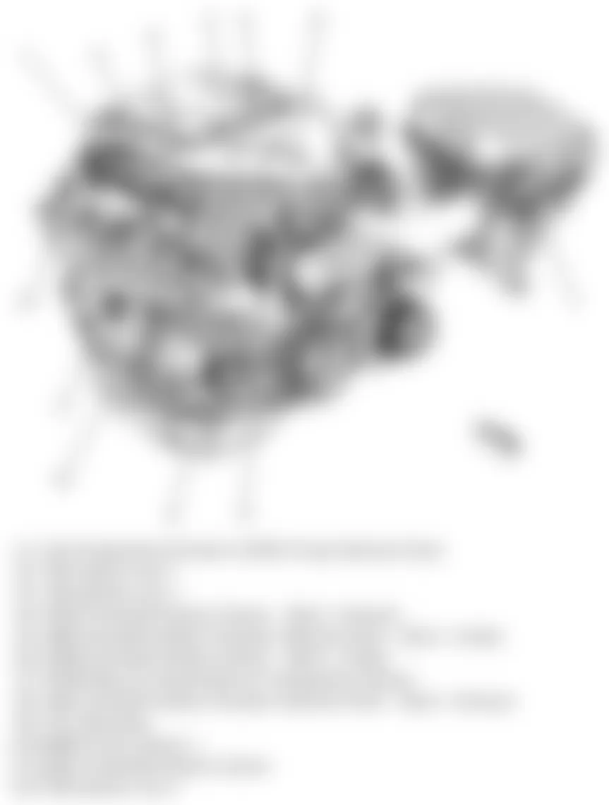 Chevrolet Camaro LS 2010 - Component Locations -  Right Side Of Engine (V6)