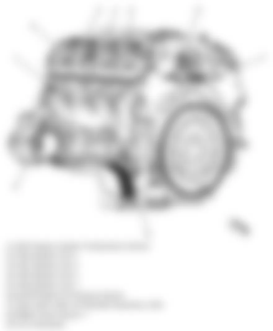 Chevrolet Camaro LS 2010 - Component Locations -  Left Rear Of Engine (V8)