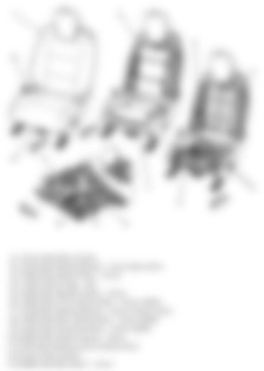 Chevrolet Camaro LS 2010 - Component Locations -  Drivers Seat