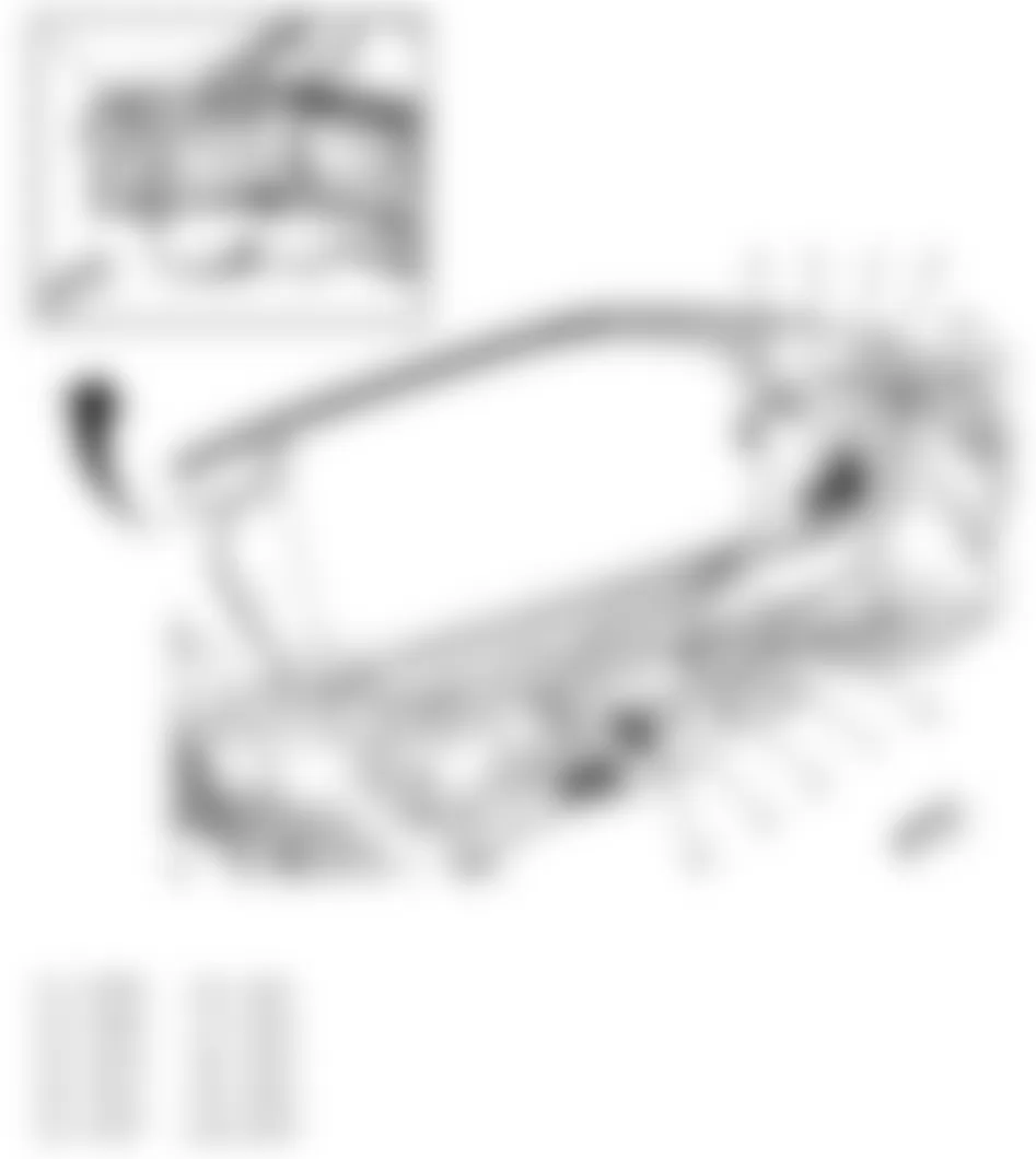 Chevrolet Camaro LS 2010 - Component Locations -  Left Side Of Passenger Compartment