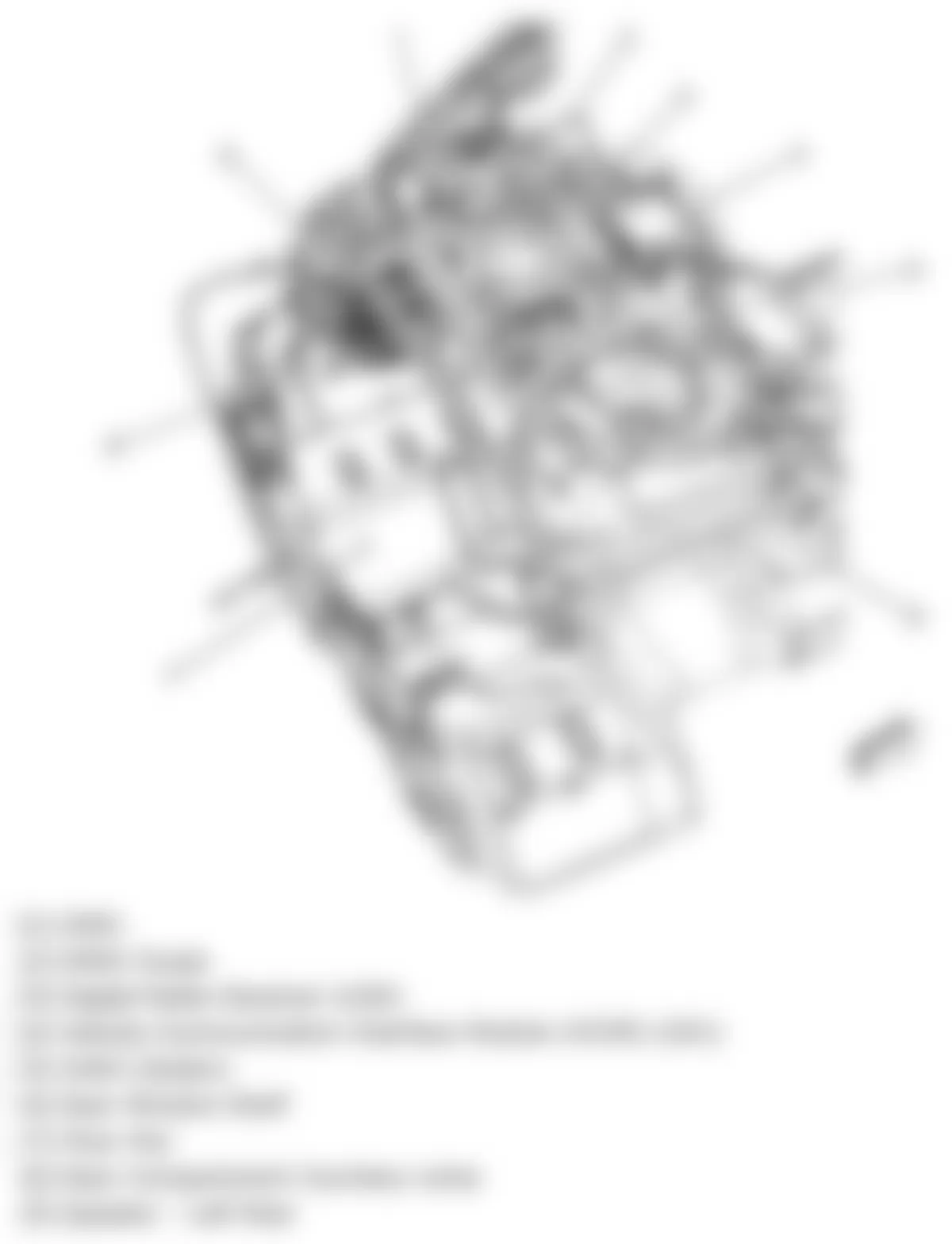 Chevrolet Cobalt 2010 - Component Locations -  Rear Shelf Components