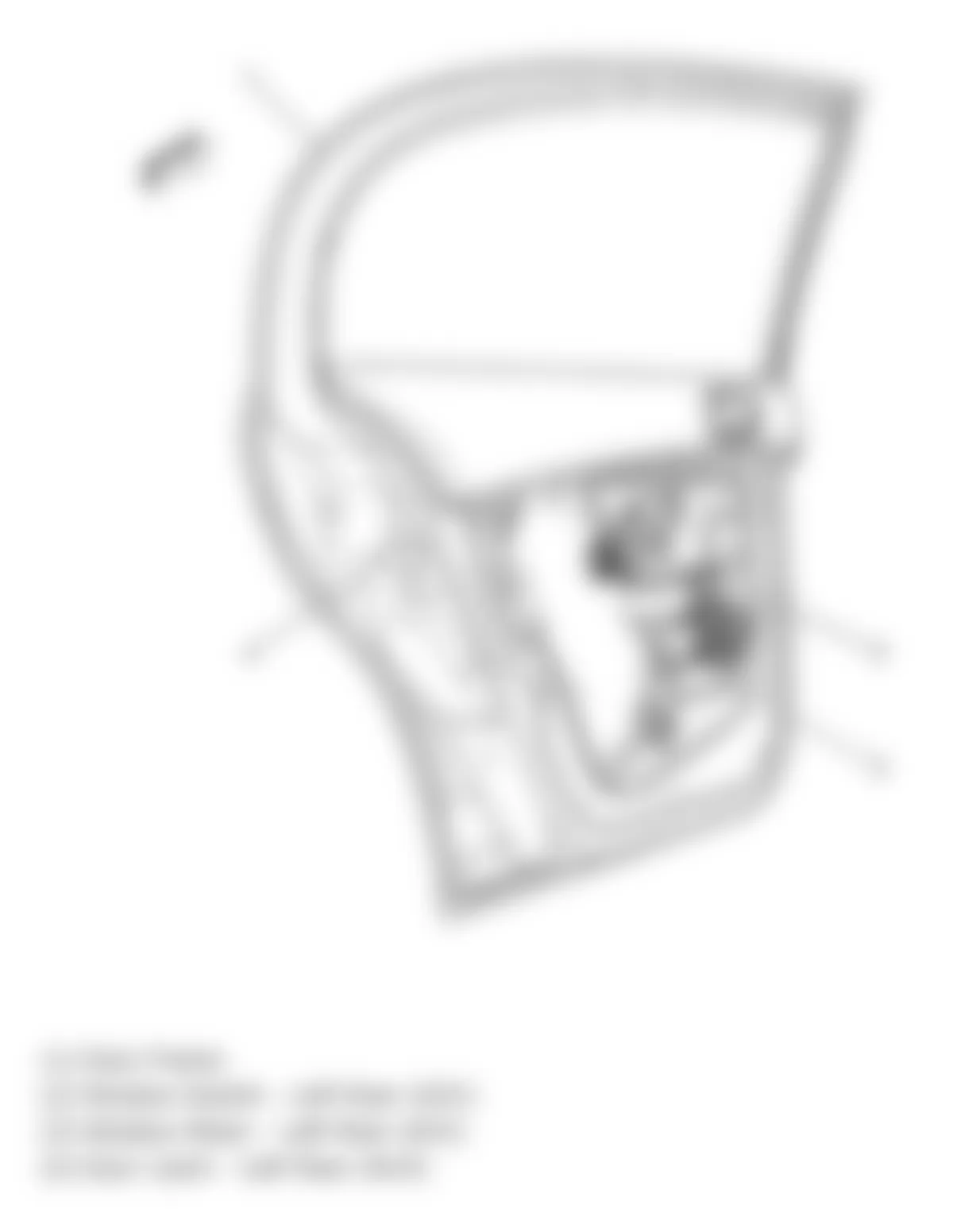 Chevrolet Cobalt LT 2010 - Component Locations -  Left Rear Door