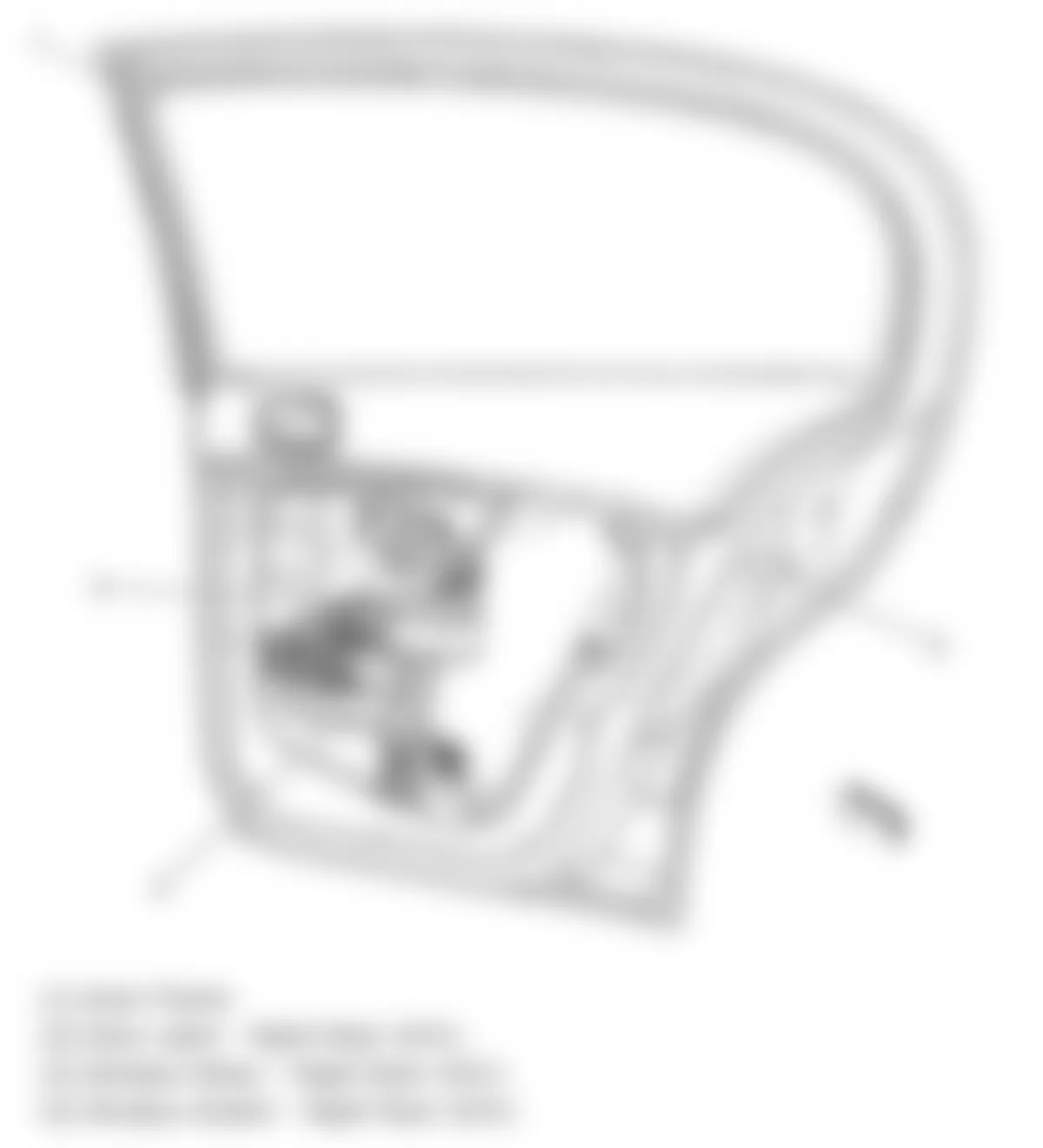 Chevrolet Cobalt LT 2010 - Component Locations -  Right Rear Door