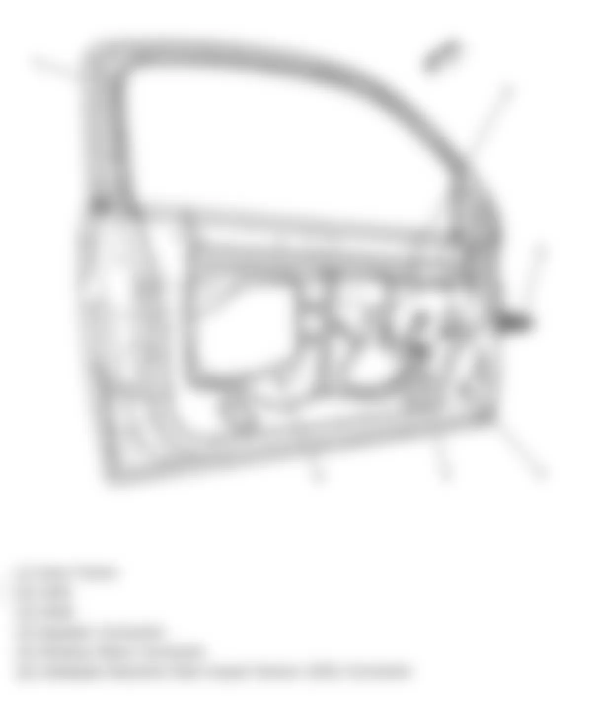 Chevrolet Cobalt LT 2010 - Component Locations -  Drivers Door Coupe