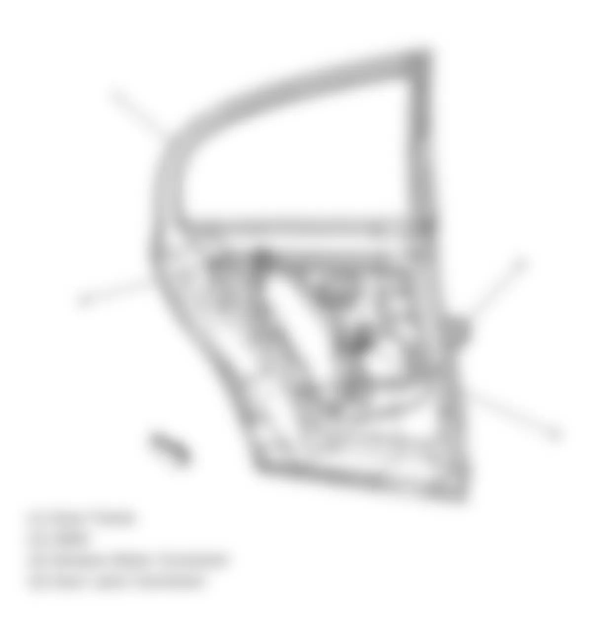 Chevrolet Cobalt LT 2010 - Component Locations -  Right Rear Door (Sedan)