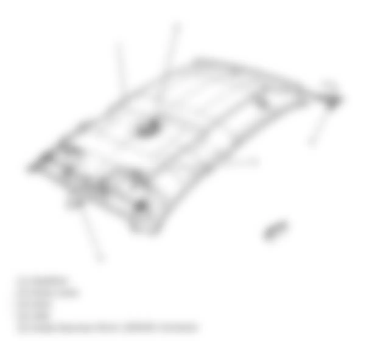 Chevrolet Cobalt LT 2010 - Component Locations -  Headliner Harness (W/O Sunroof)