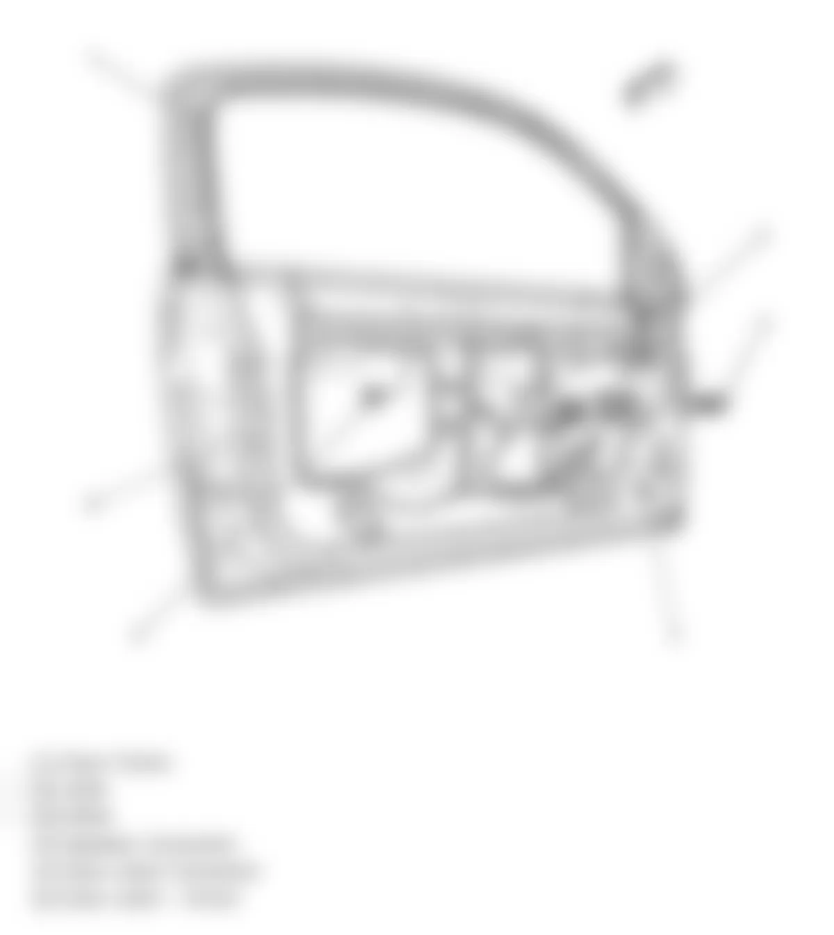 Chevrolet Cobalt SS 2010 - Component Locations -  Drivers Door Sedan