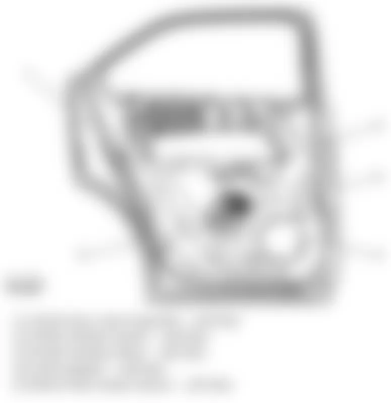 Chevrolet Equinox LT 2010 - Component Locations -  Left Rear Door