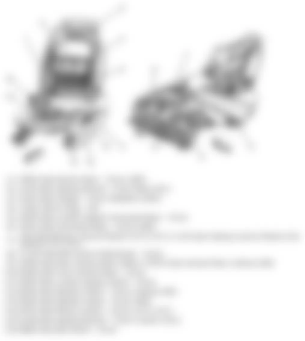 Chevrolet Equinox LT 2010 - Component Locations -  Driver Seat