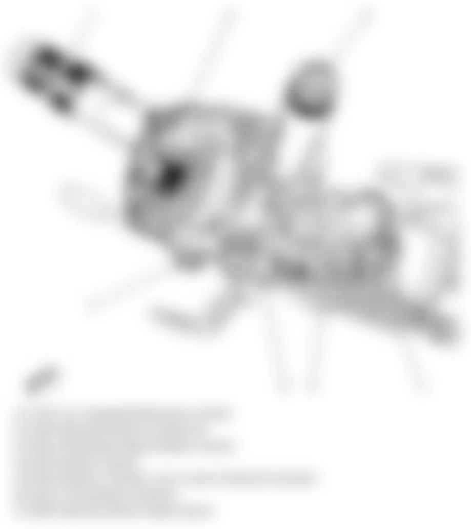Chevrolet Equinox LT 2010 - Component Locations -  Steering Column