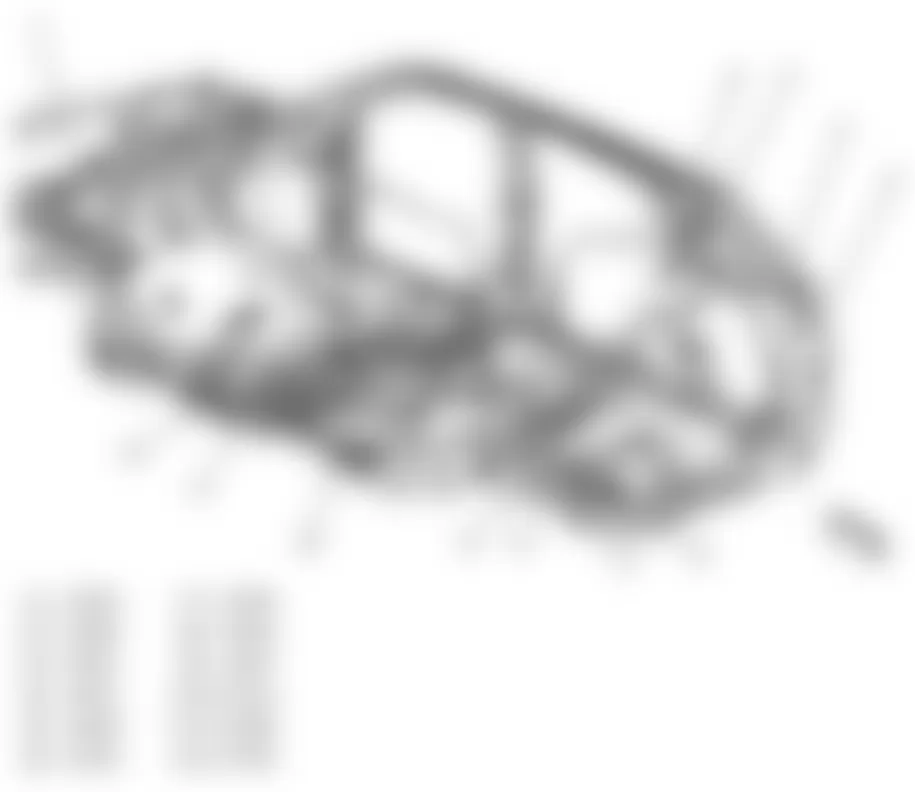 Chevrolet Equinox LT 2010 - Component Locations -  Body Frame