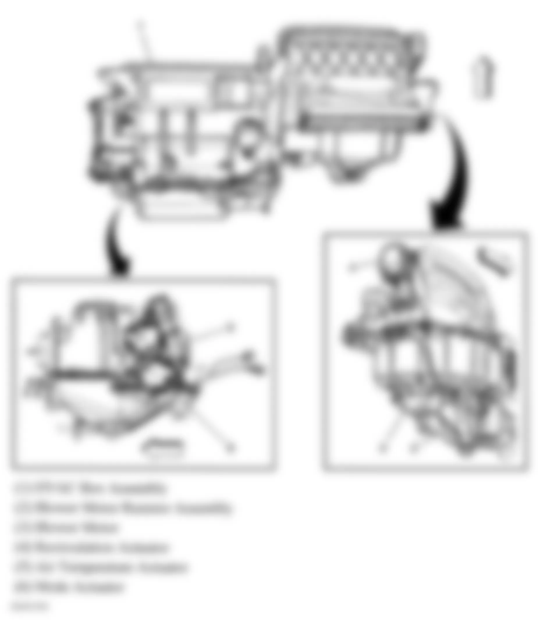 Chevrolet HHR SS 2010 - Component Locations -  Front Of HVAC Unit