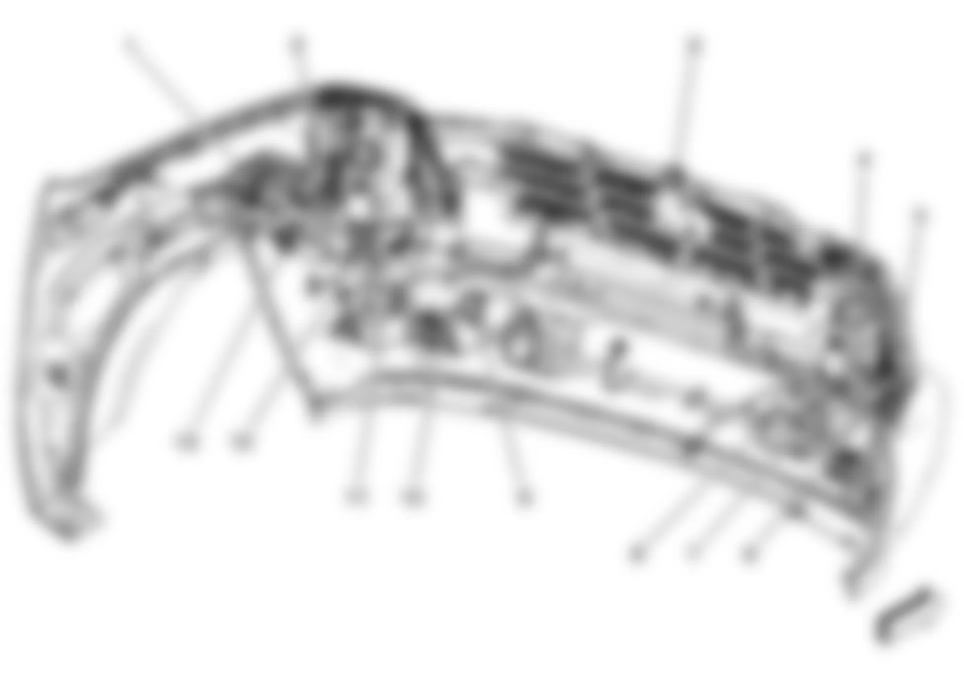 Chevrolet Suburban K1500 2010 - Component Locations -  Front Fascia (Escalade)