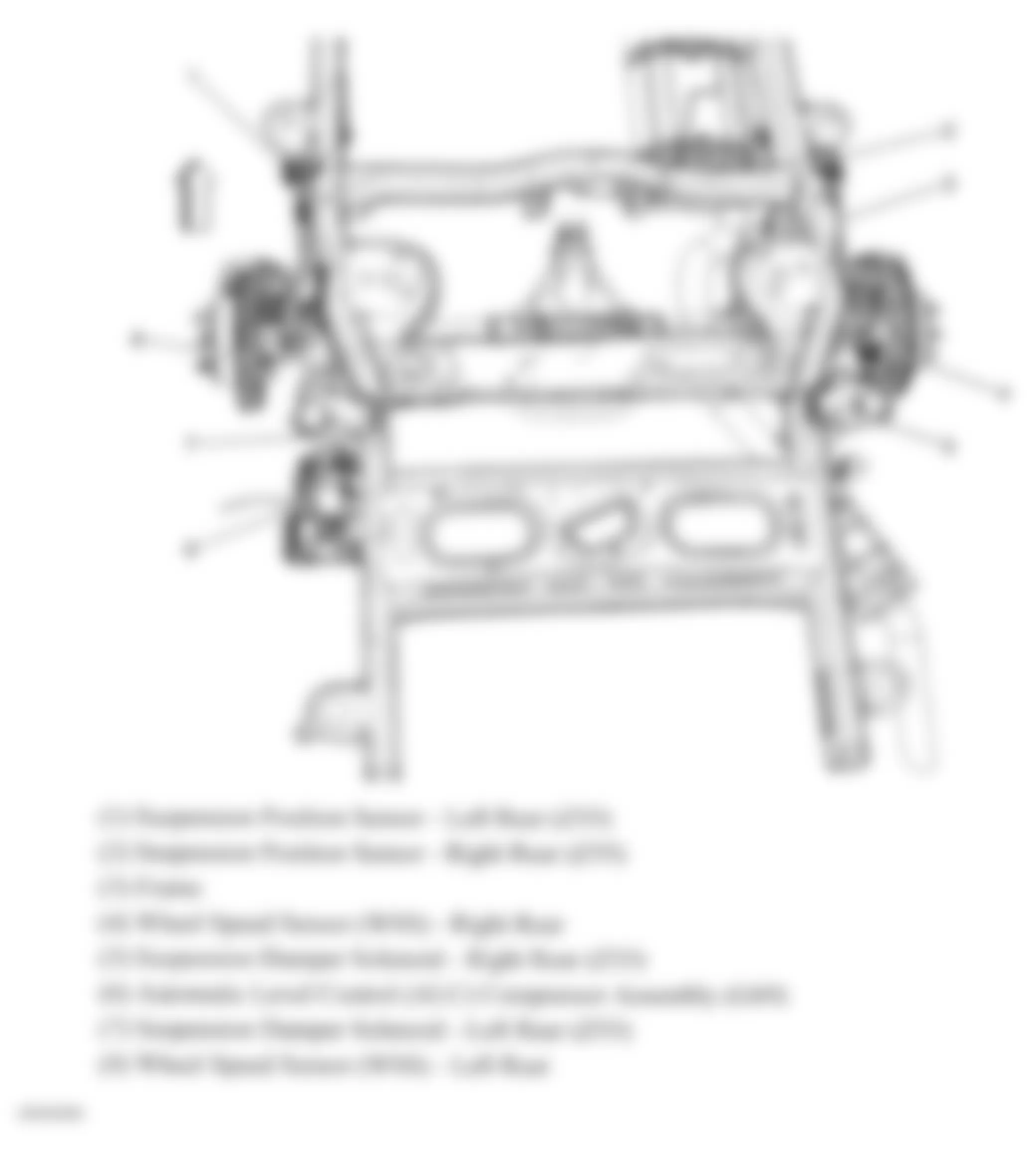 Chevrolet Suburban K2500 2010 - Component Locations -  Rear Chassis