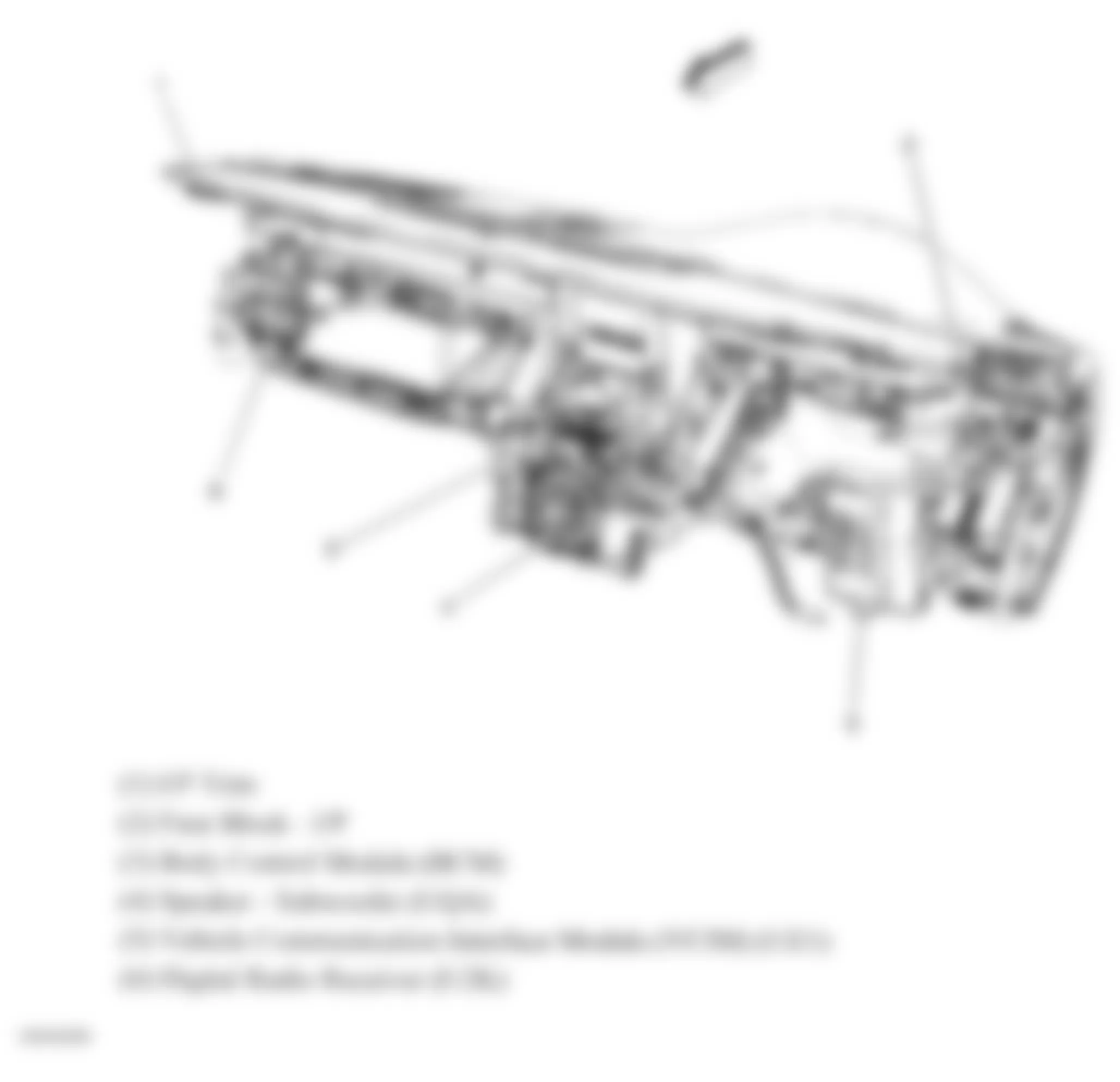 Chevrolet Tahoe Hybrid 2010 - Component Locations -  Rear Of Dash