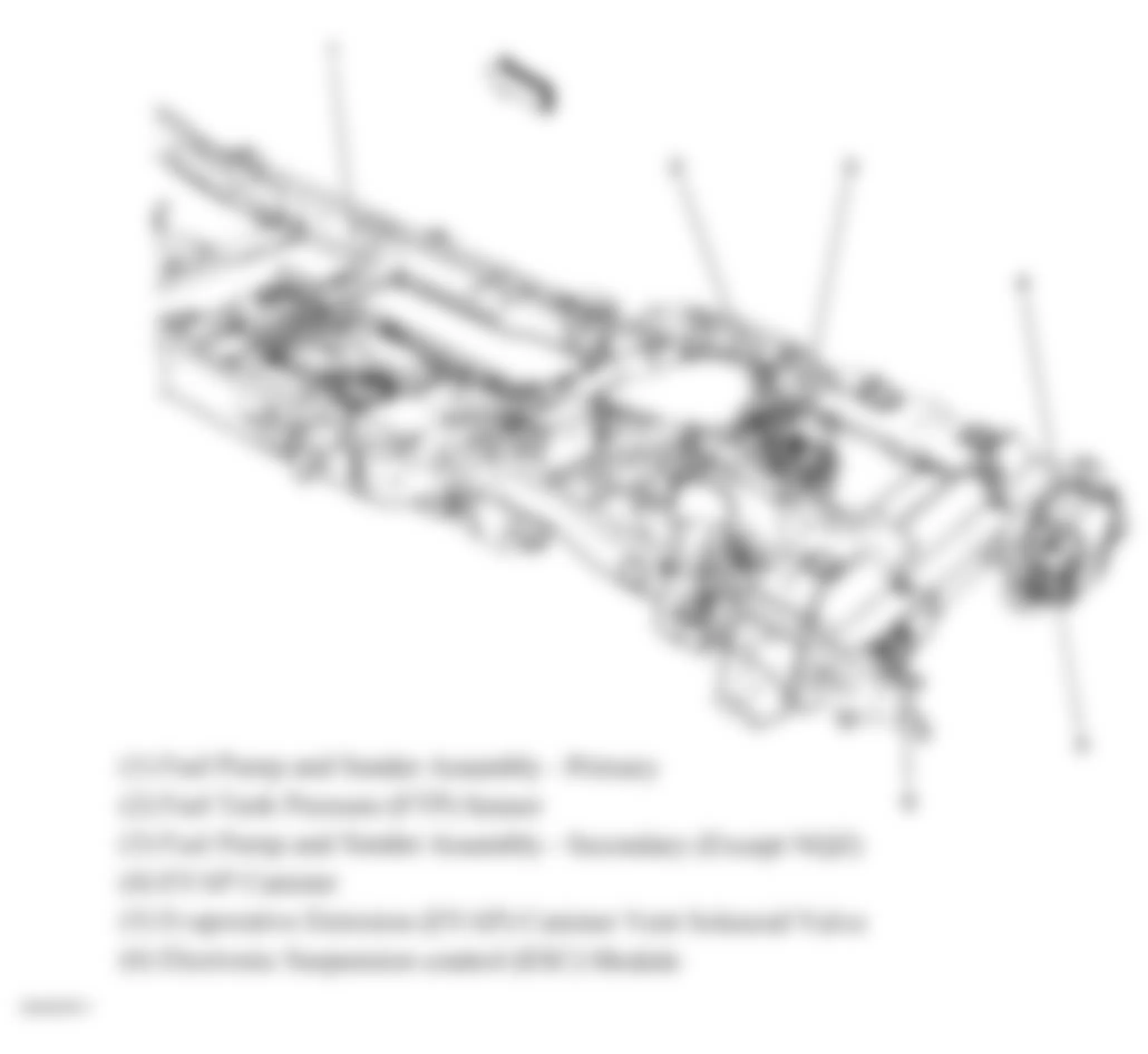 Chevrolet Tahoe Hybrid 2010 - Component Locations -  Rear Chassis (Long Wheel Base)