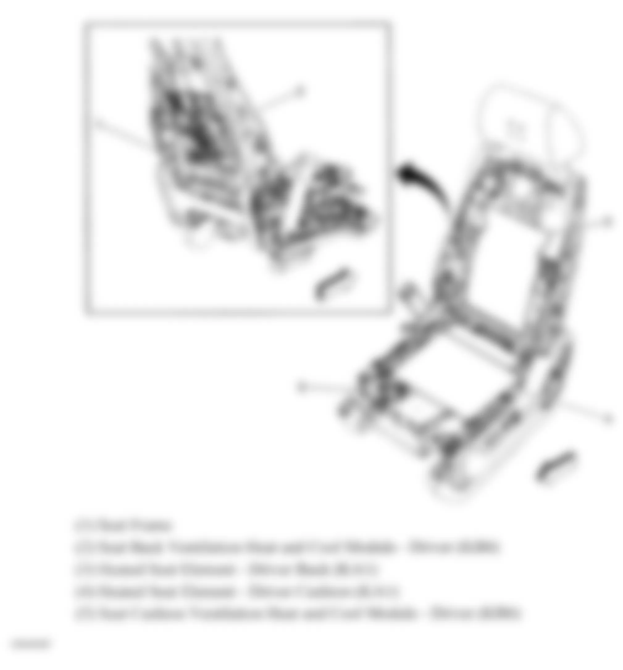 Chevrolet Tahoe Hybrid 2010 - Component Locations -  Drivers Seat