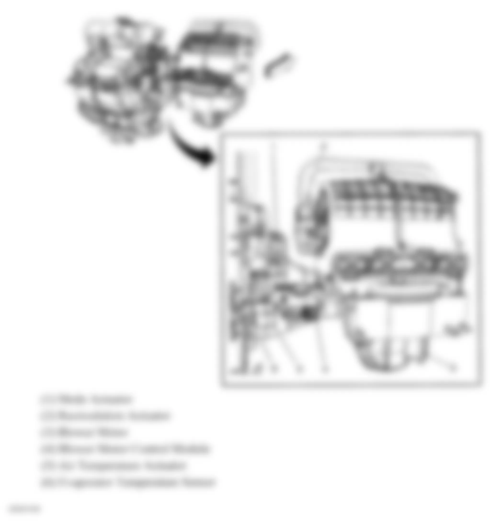 Chevrolet Traverse LT 2010 - Component Locations -  Front HVAC Module