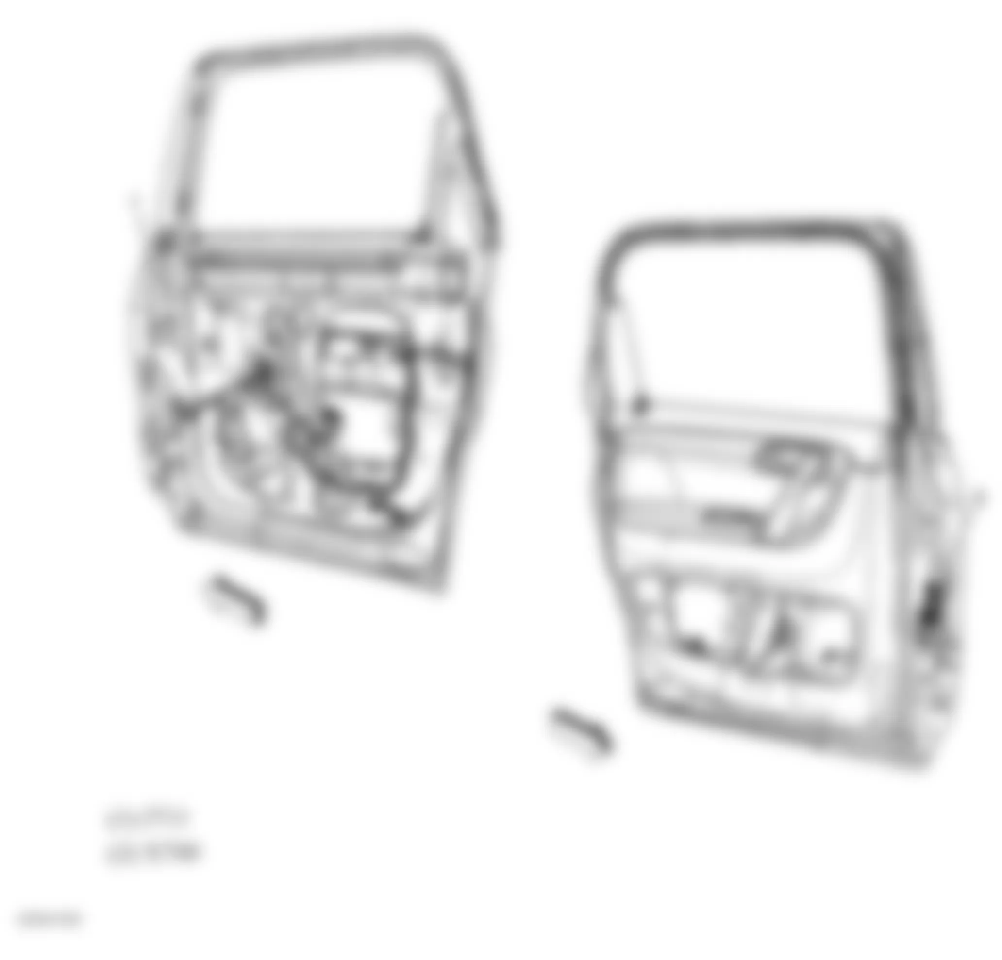 Chevrolet Traverse LT 2010 - Component Locations -  Left Rear Door