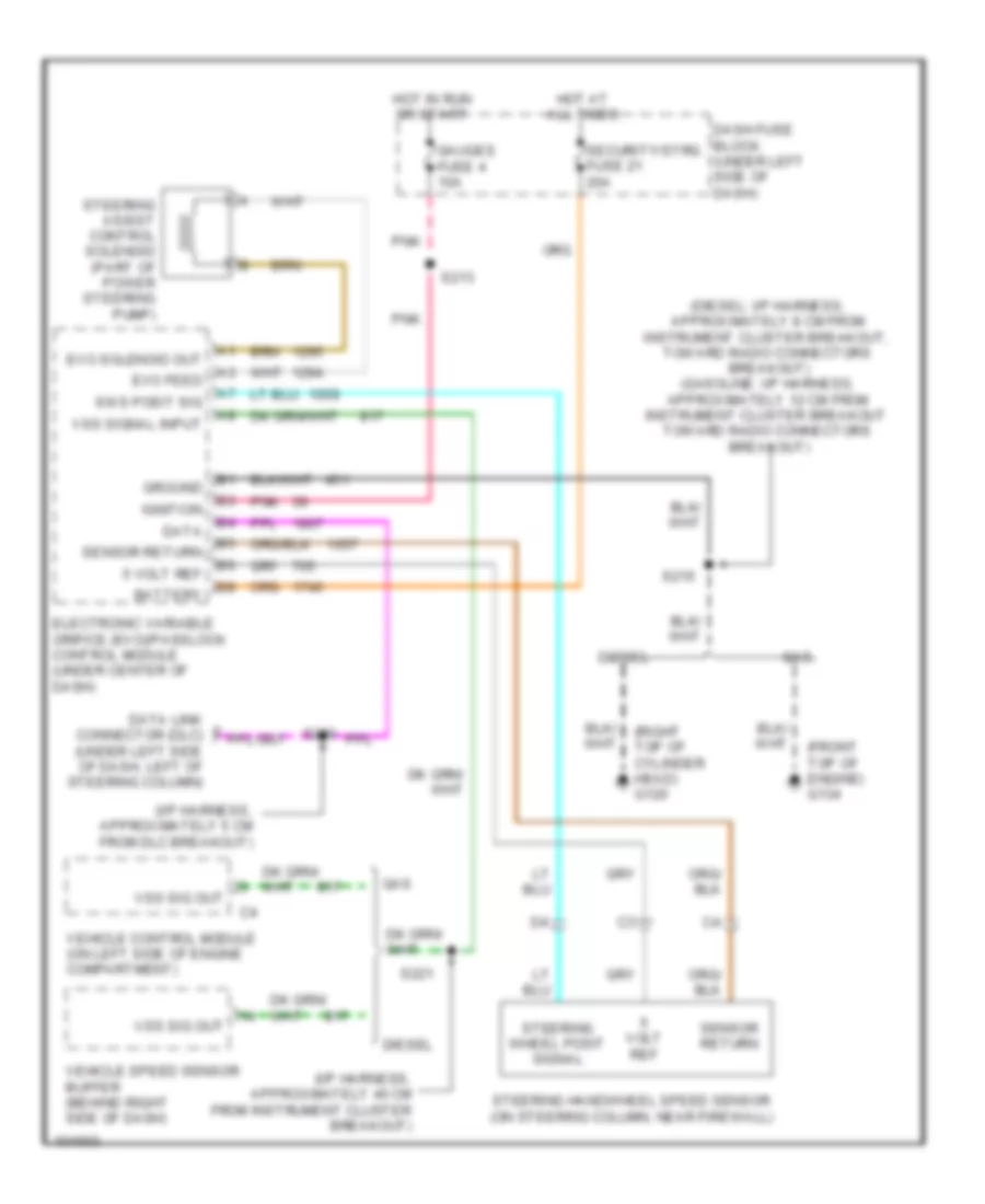 Electronic Power Steering Wiring Diagram for Chevrolet Tahoe 1998