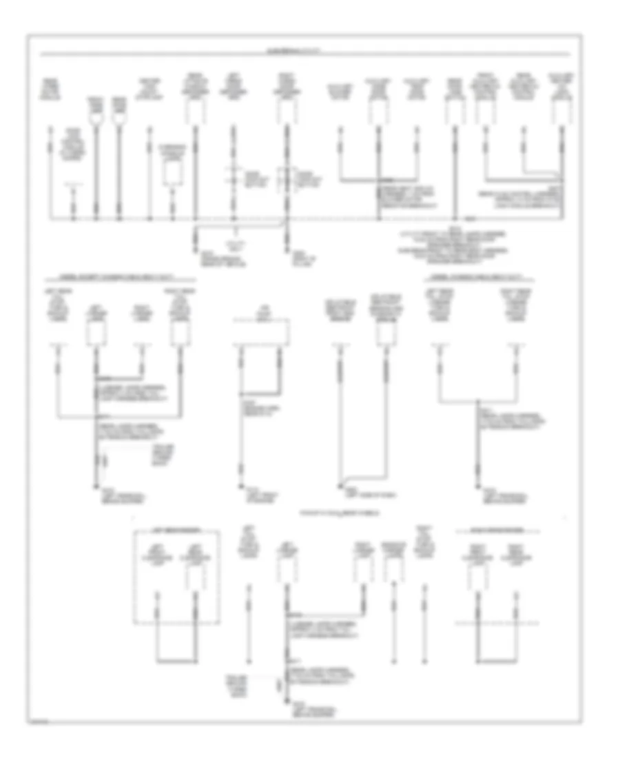 Ground Distribution Wiring Diagram 4 of 4 for Chevrolet Tahoe 1998