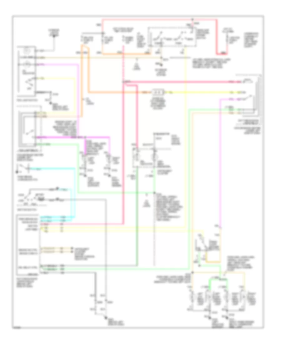 Headlight Wiring Diagram with Quad Headlamps for Chevrolet Tahoe 1998