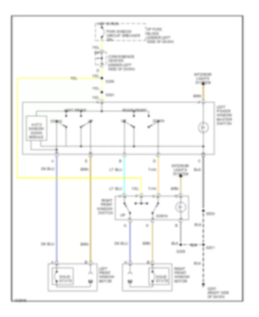 Power Window Wiring Diagram 2 Door for Chevrolet Tahoe 1998