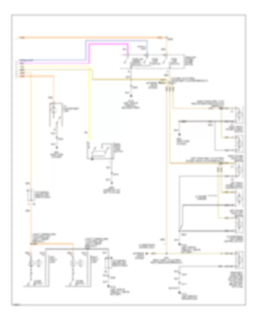 Courtesy Lamps Wiring Diagram (2 of 2) for Chevrolet Astro 2001