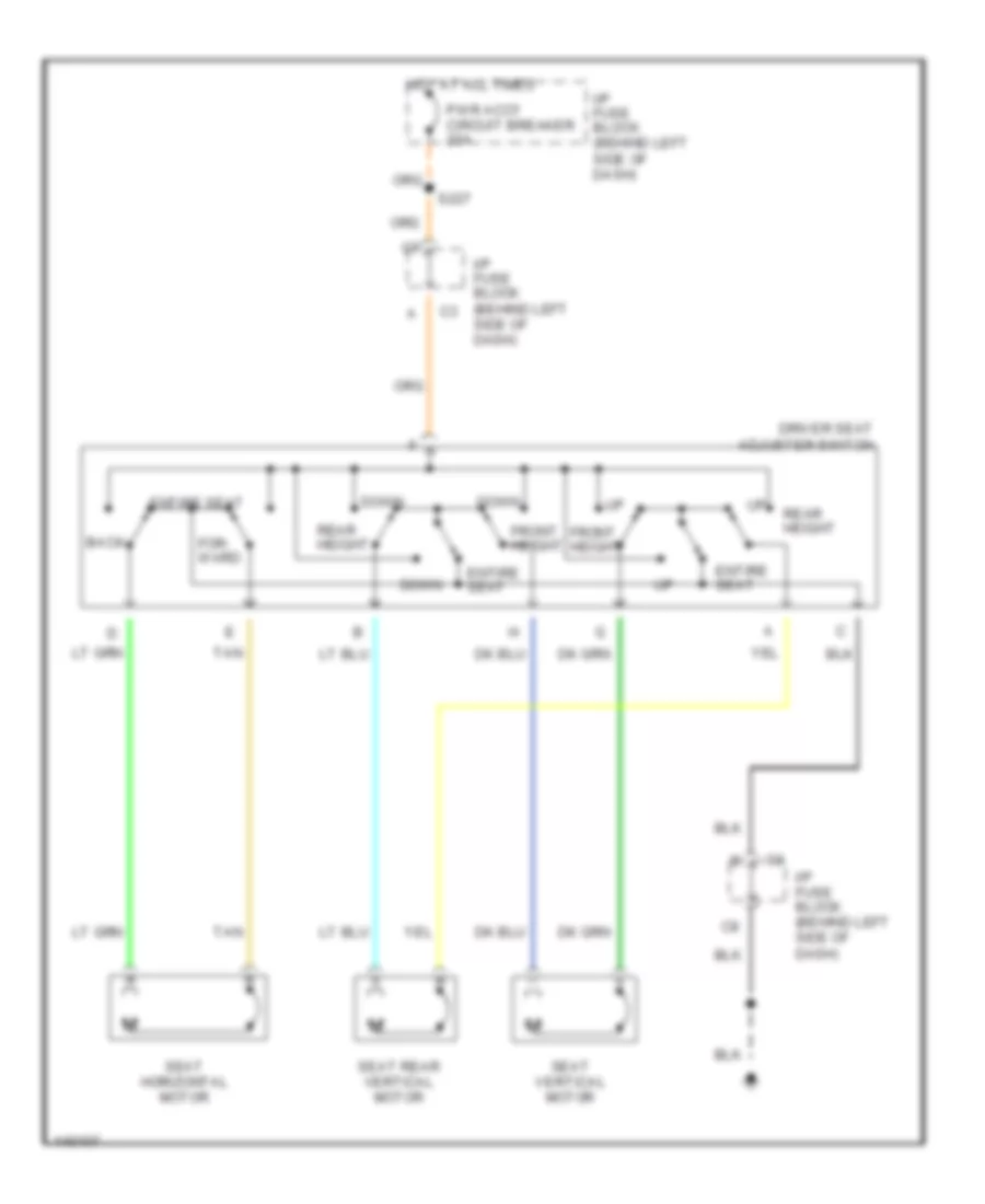 6-Way Power Seat Wiring Diagram for Chevrolet Astro 2001