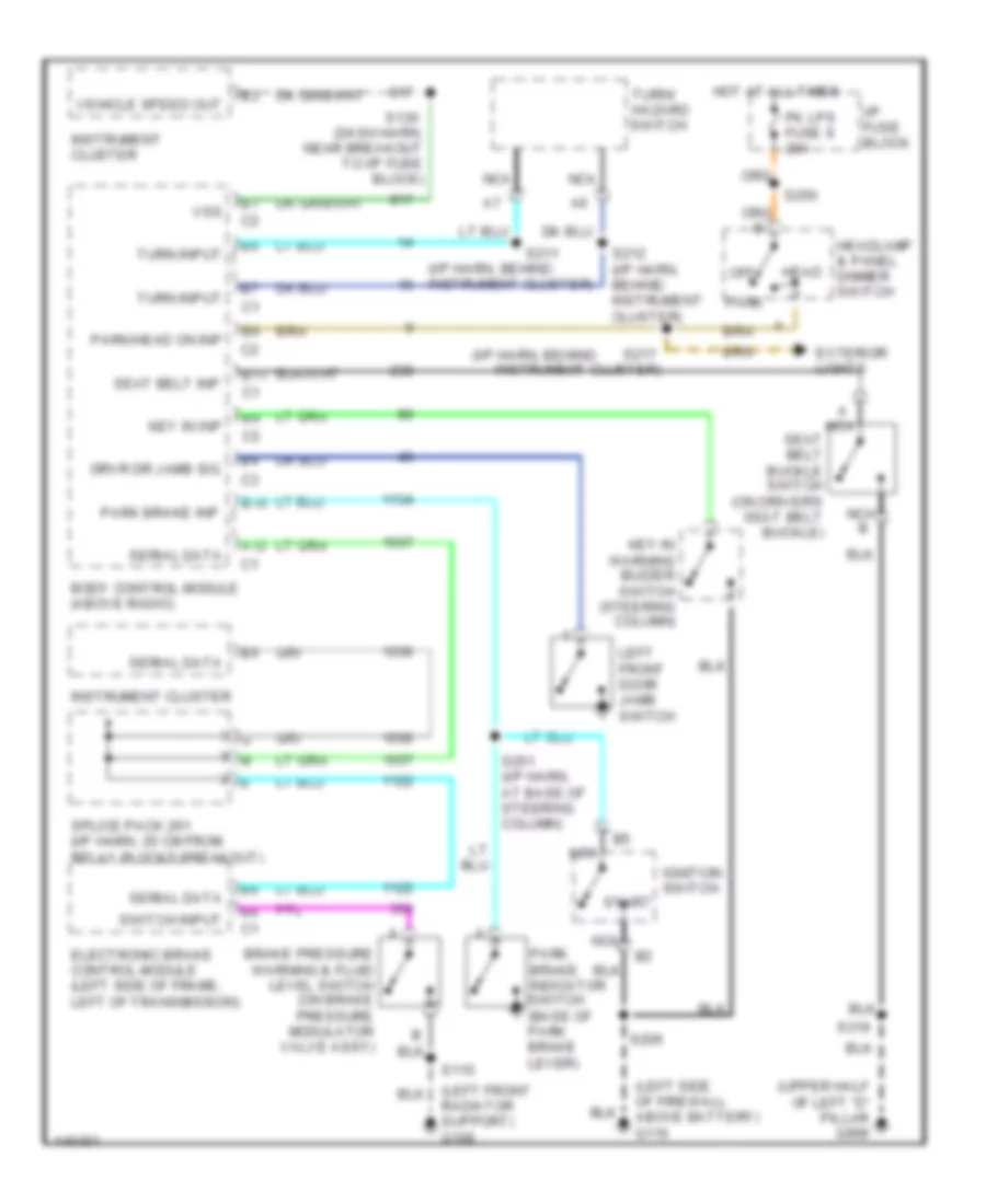 Warning System Wiring Diagrams for Chevrolet Astro 2001