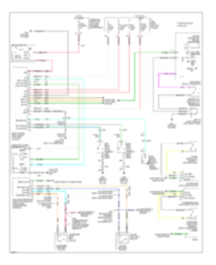 Warning Systems Wiring Diagram for Chevrolet Suburban 1500 LT 2014